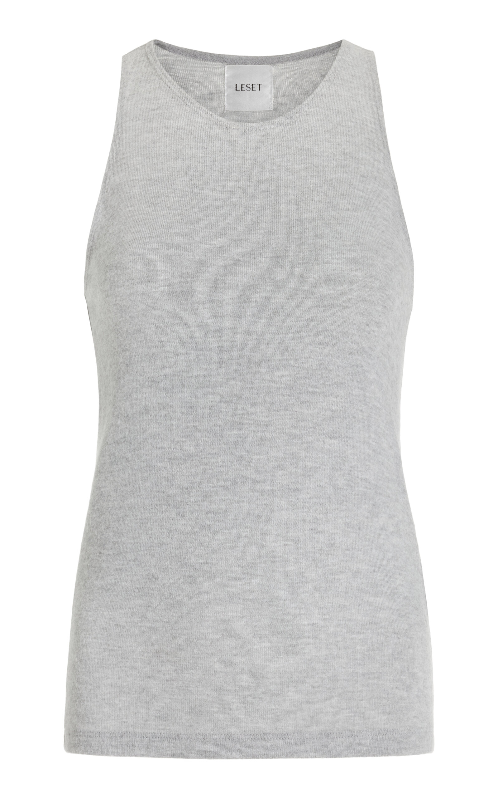 Leset Lauren High-Neck Tank Top - Grey