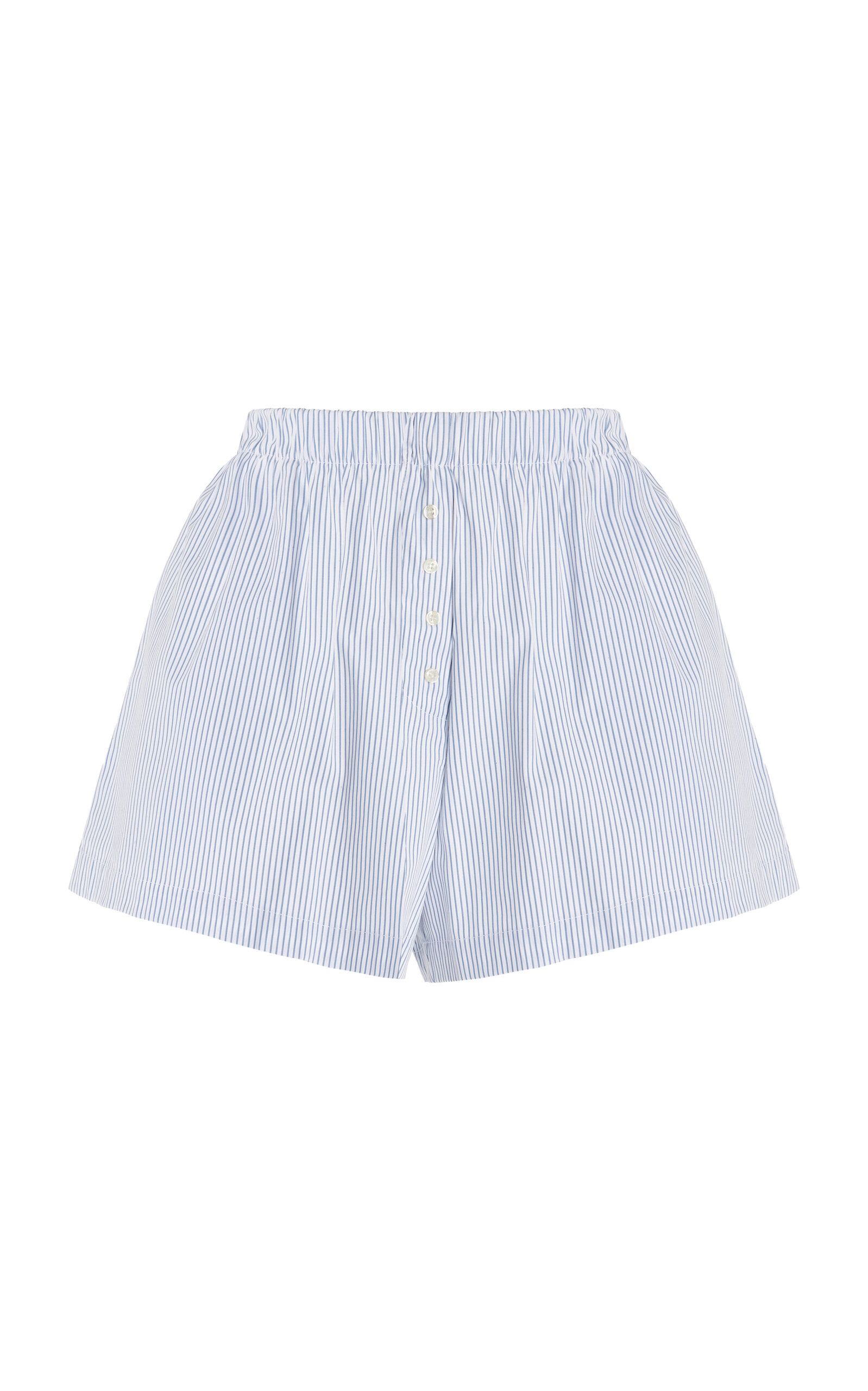 Shop Leset Yoshi Cotton Boxer Shorts In Blue