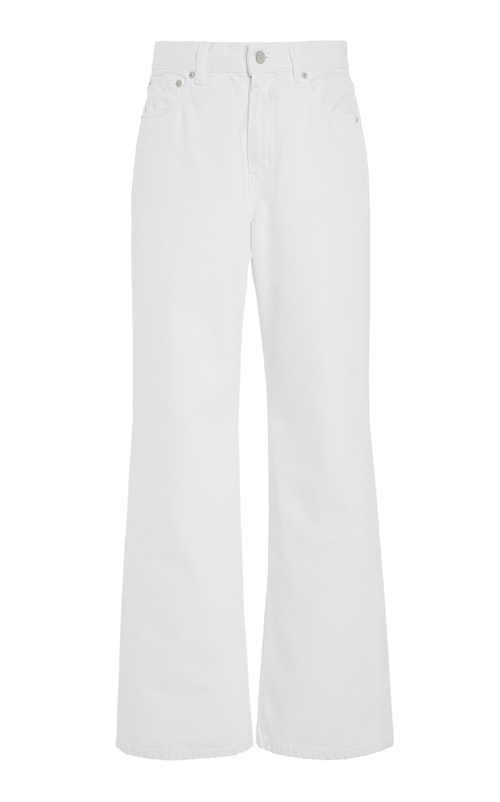 Haikure Korea High Waist Straight Leg Jeans In White