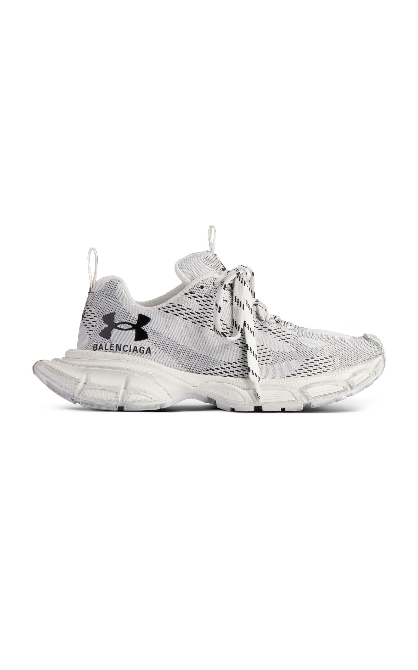 Balenciaga X Under Armour 3xl Mesh Sneakers In Black,white