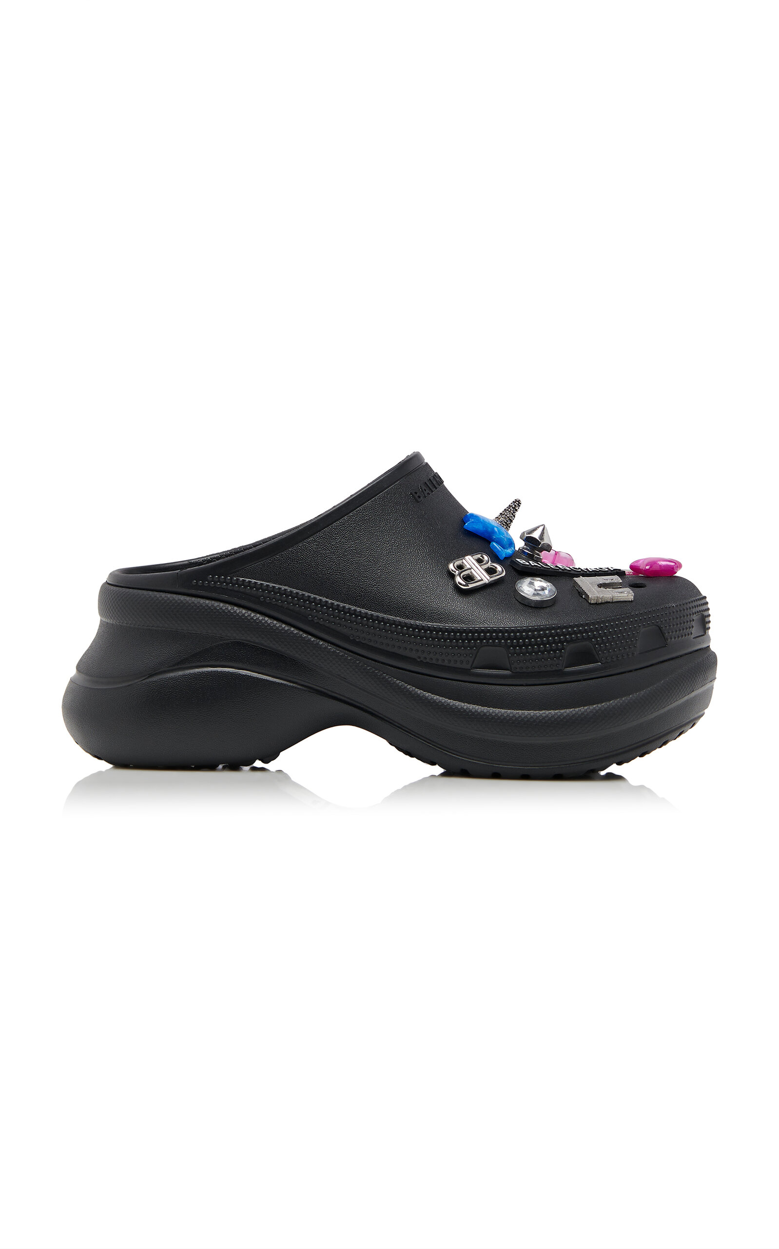 Balenciaga Embellished Rubber Croc Mules