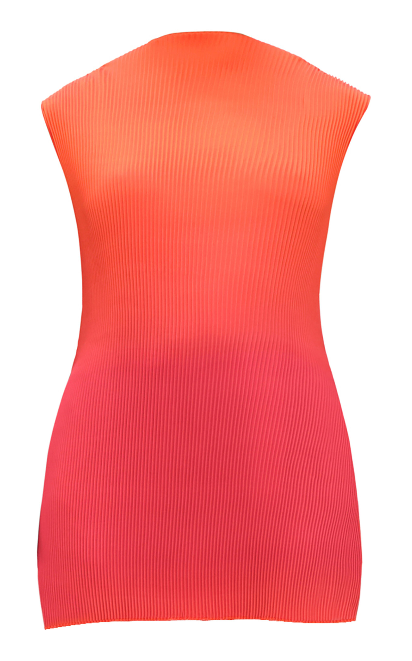 Atti Plissé Satin Sleeveless Top