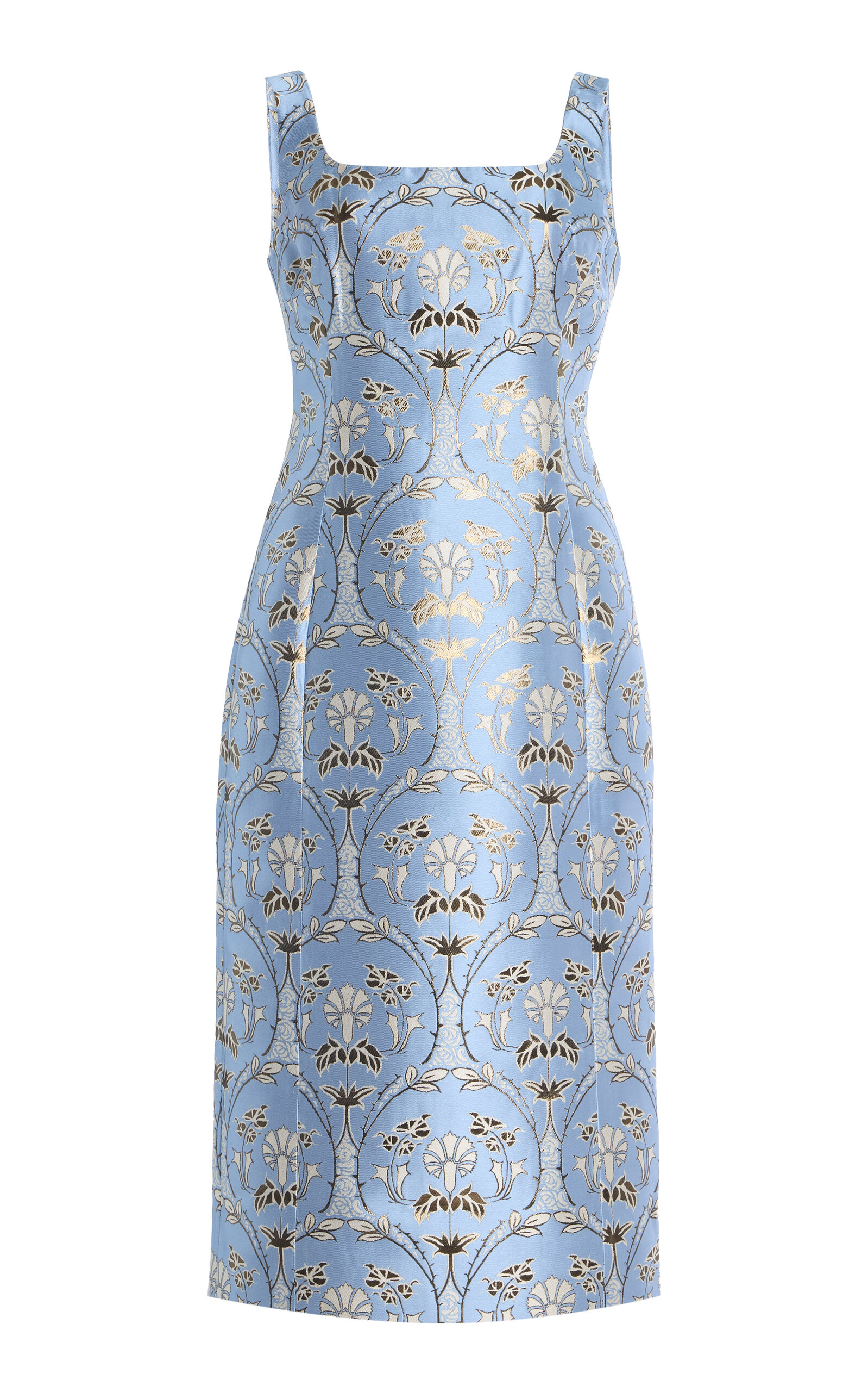 Cara Cara Carlie Jacquard Midi Dress - Blue - Women's Clothing