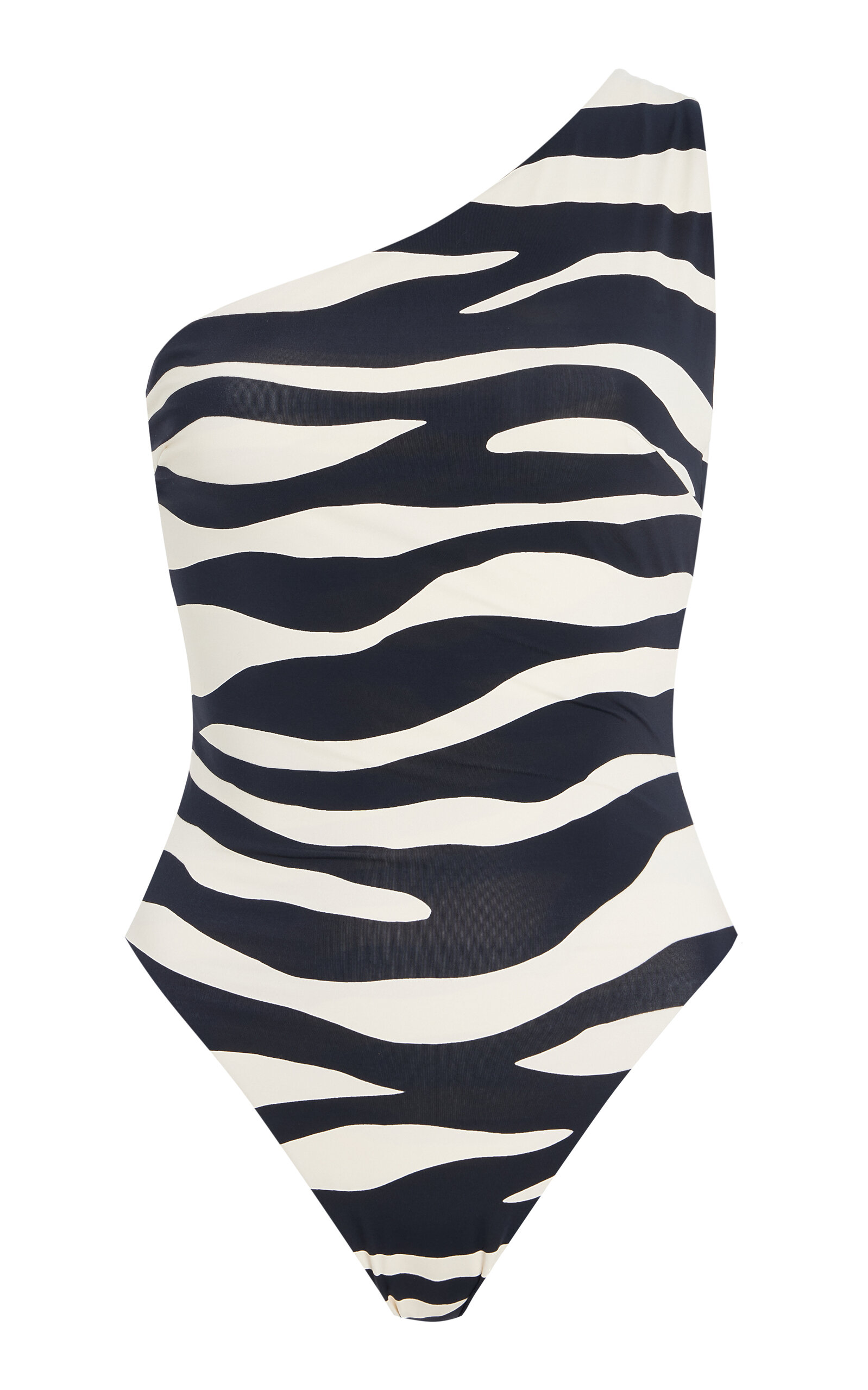 Ziah Leme Asymmetric One-Piece Swimsuit - Black/white