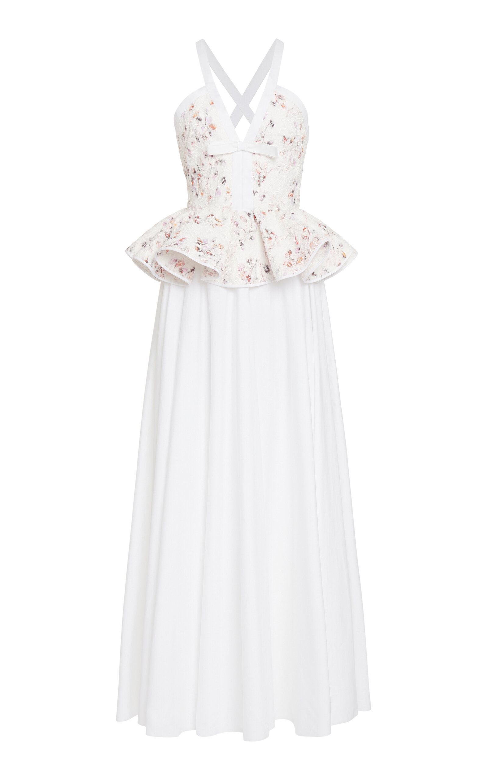 Giambattista Valli Jacquard Peplum Maxi Dress - Multi