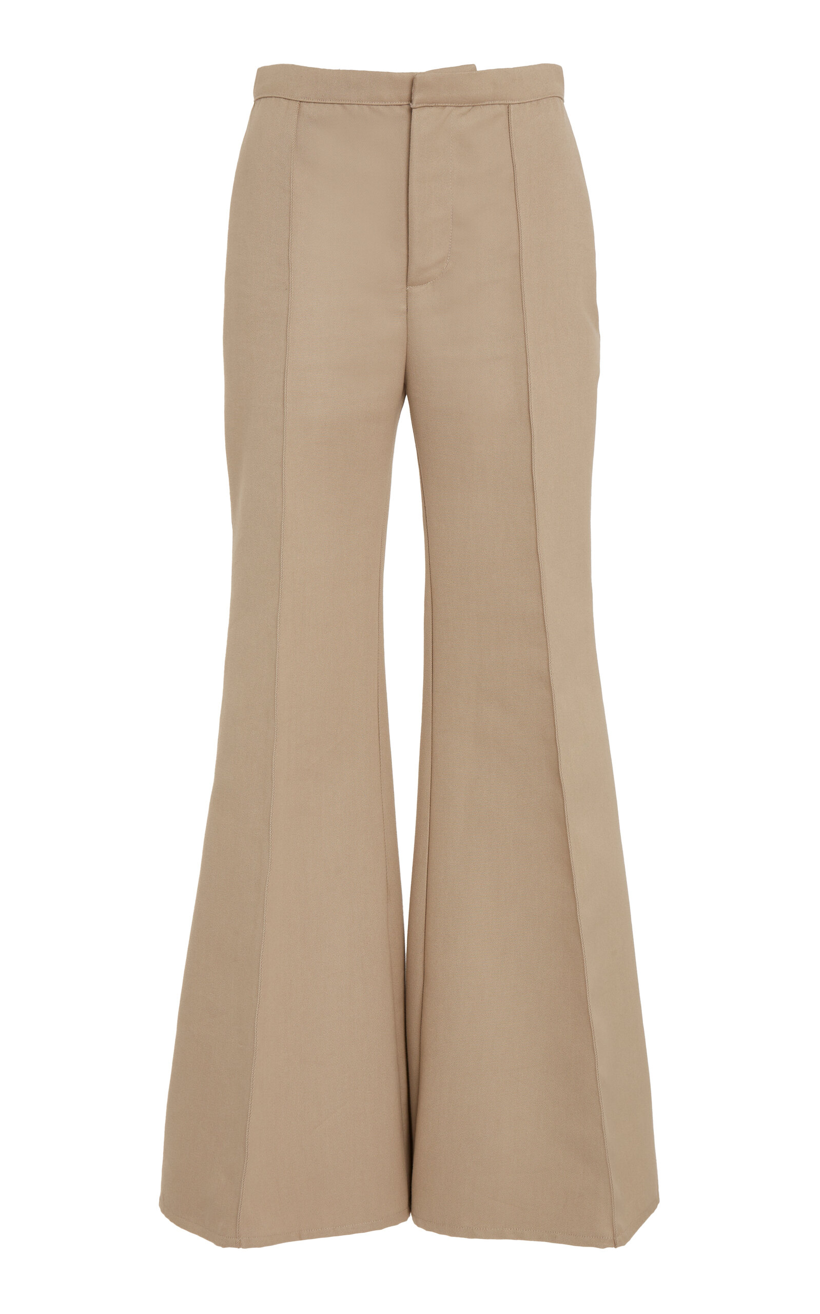 Flared Cotton Gabardine Pants