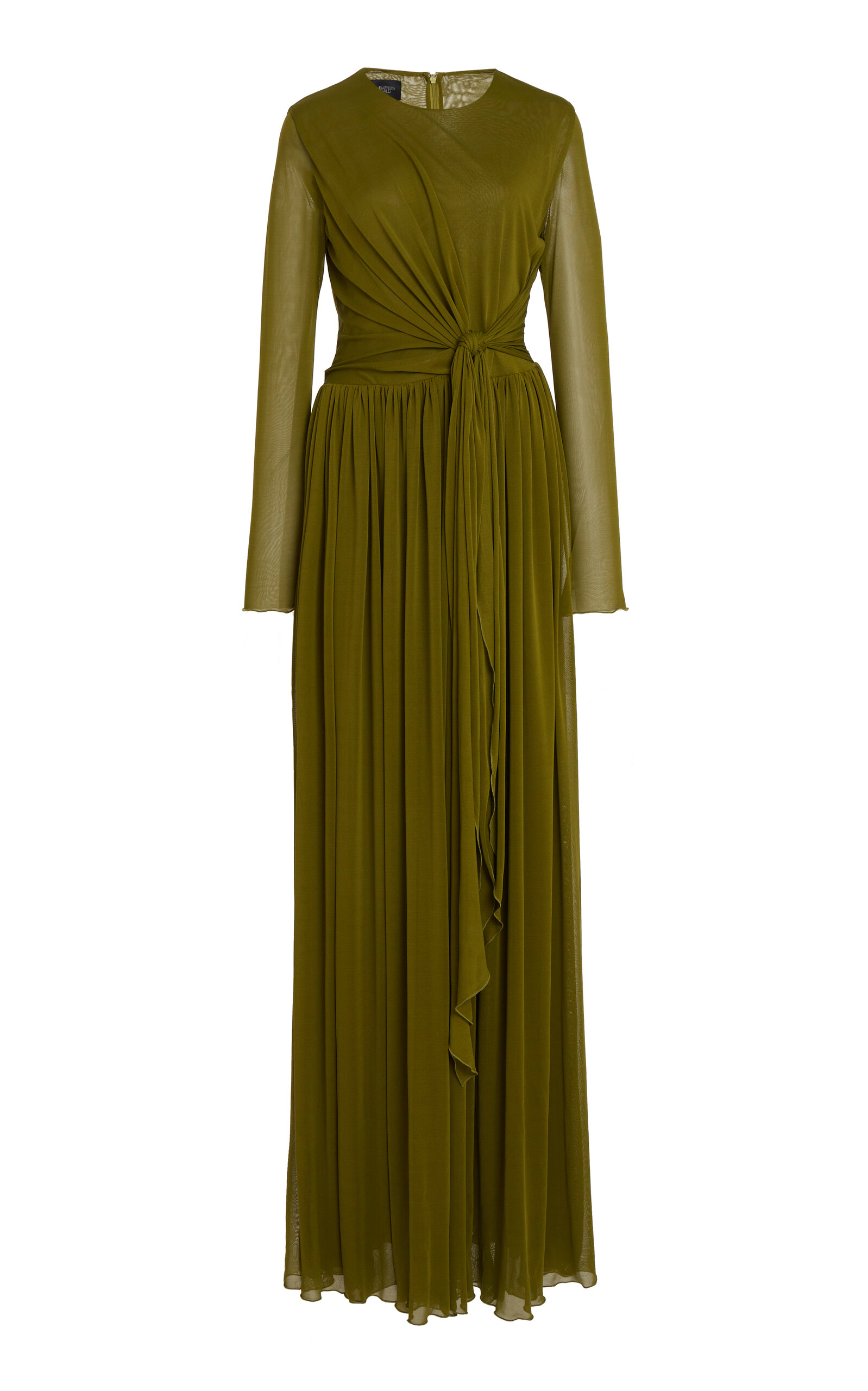 Giambattista Valli Tie-Detailed Jersey Maxi Dress - Khaki