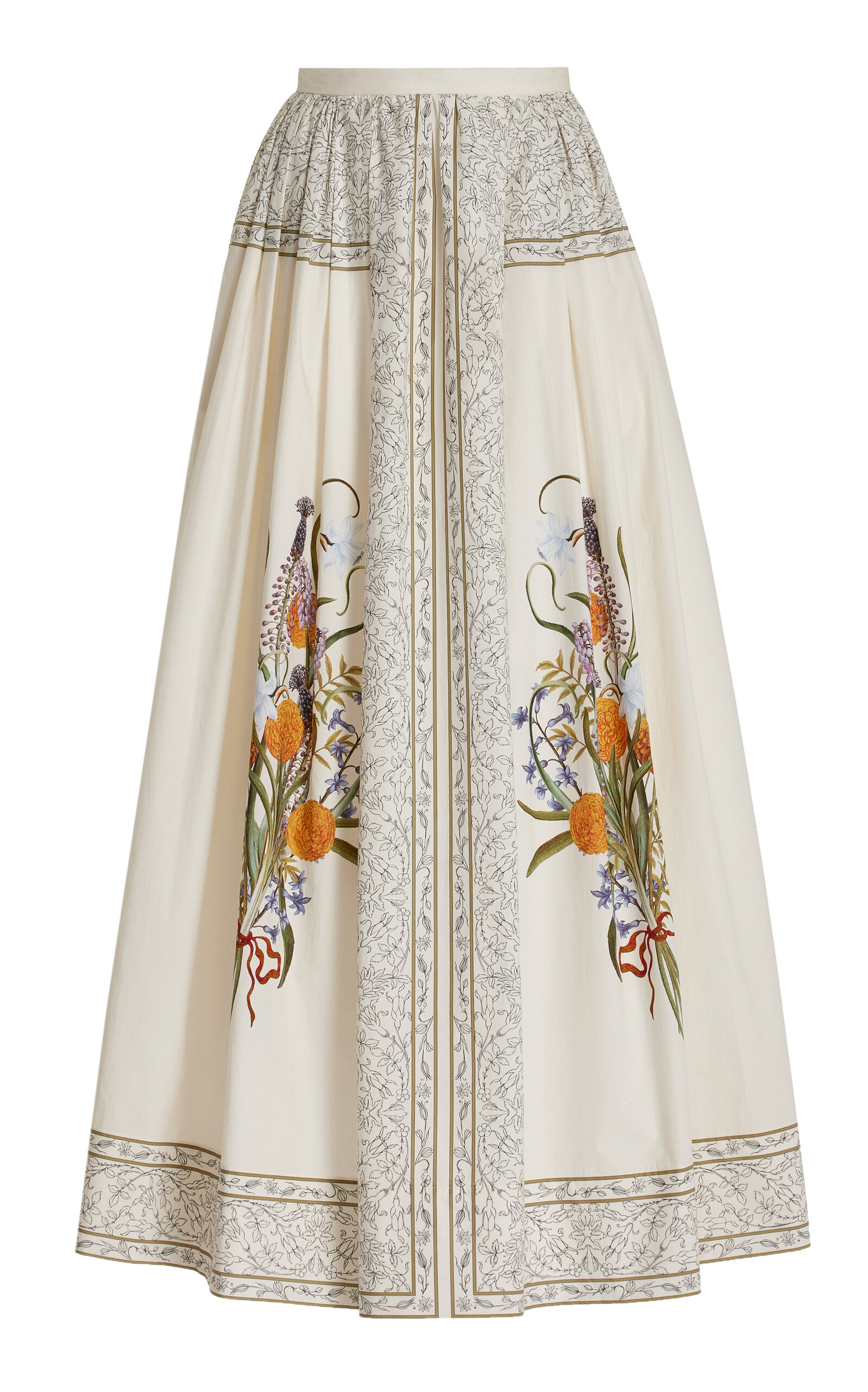 Giambattista Valli Floral Cotton Maxi Skirt