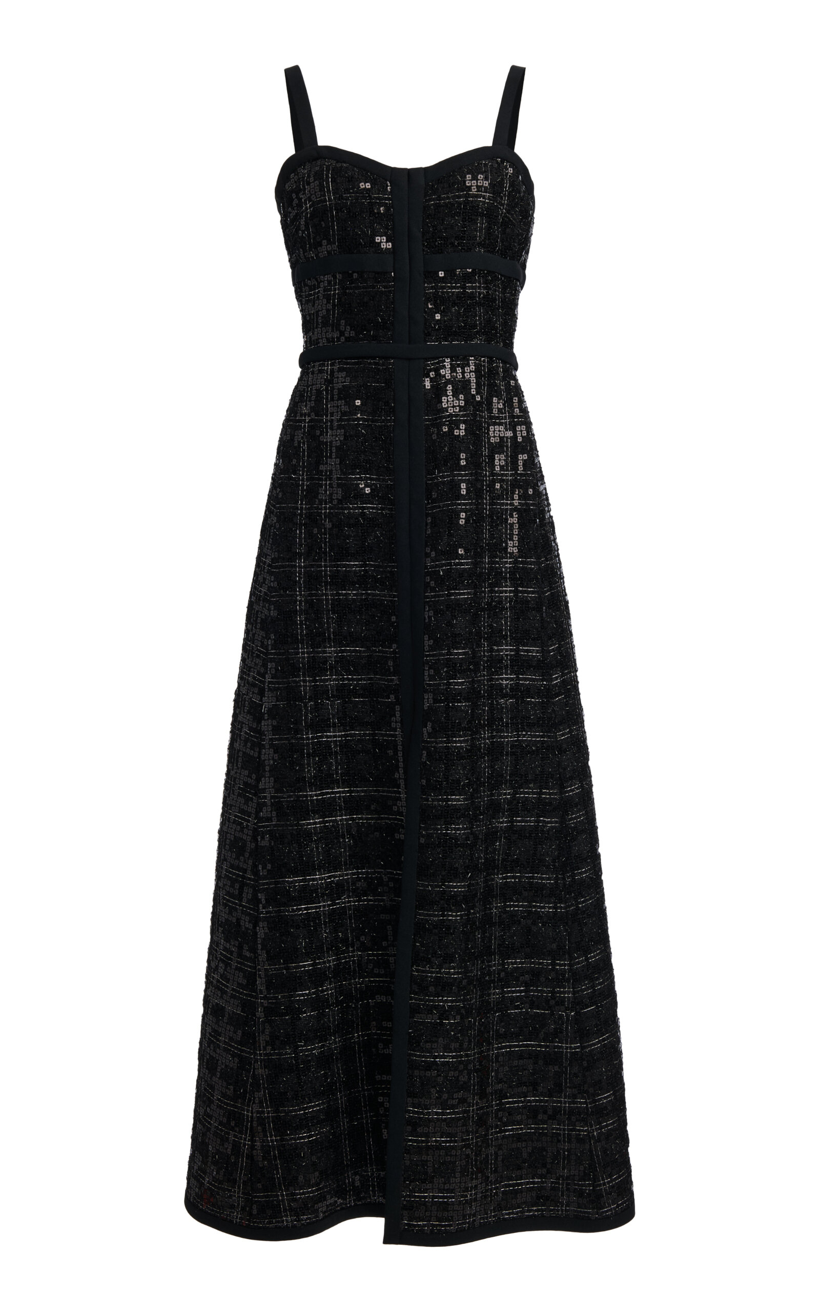Giambattista Valli Sequined Tweed Maxi Dress - Black