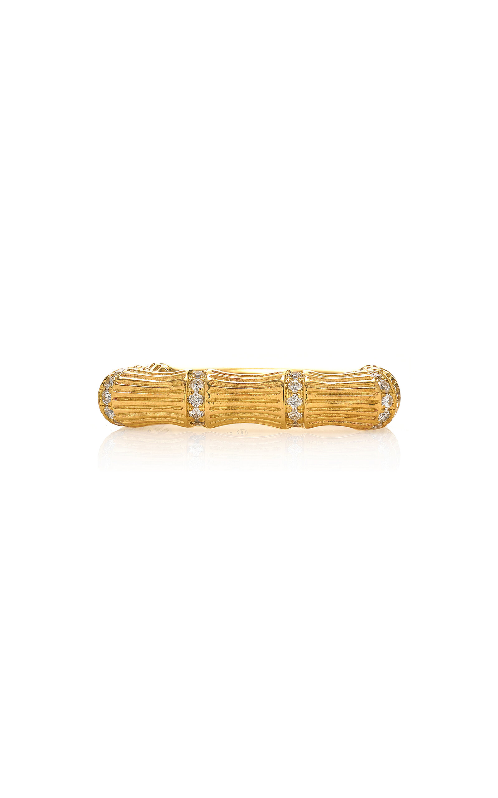 Yvonne Léon 9k Yellow Gold Diamond Ring In Gold