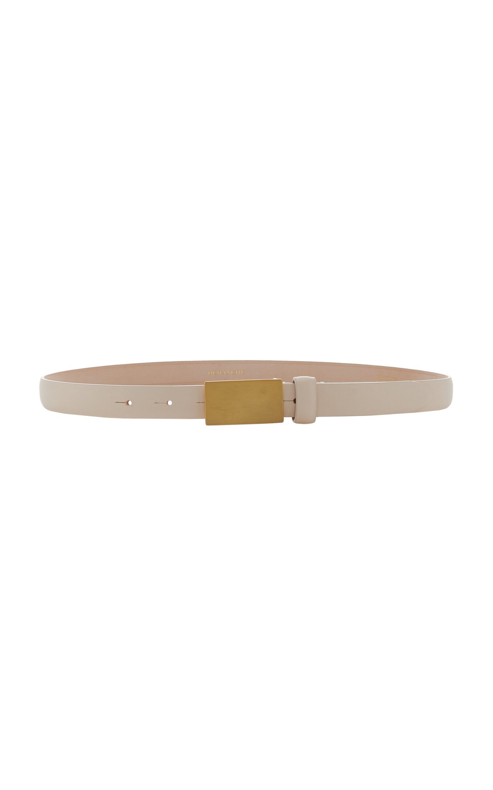 Déhanche Signet Leather Belt - Ivory