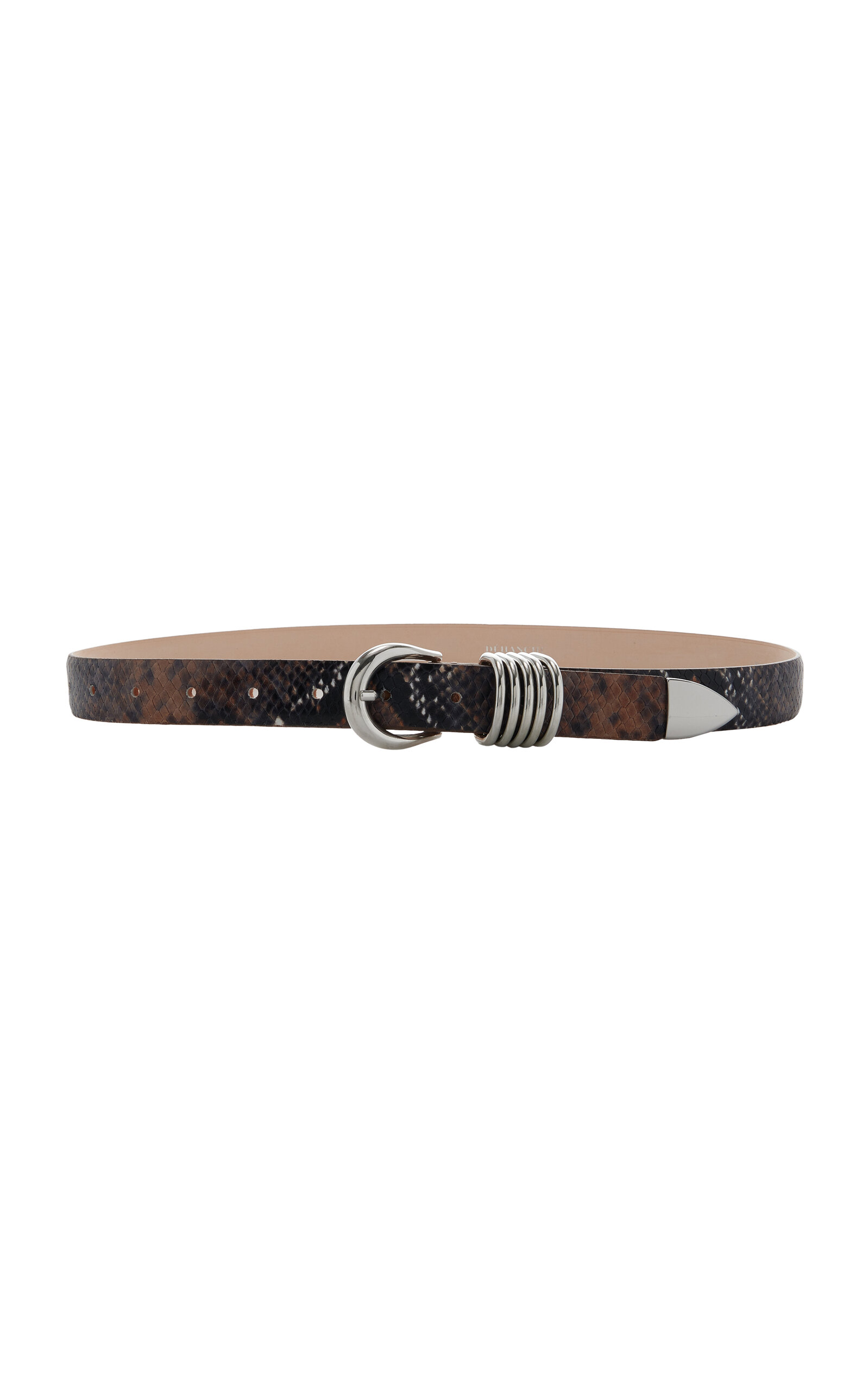 Déhanche Hollyhock Snake-Effect Leather Belt
