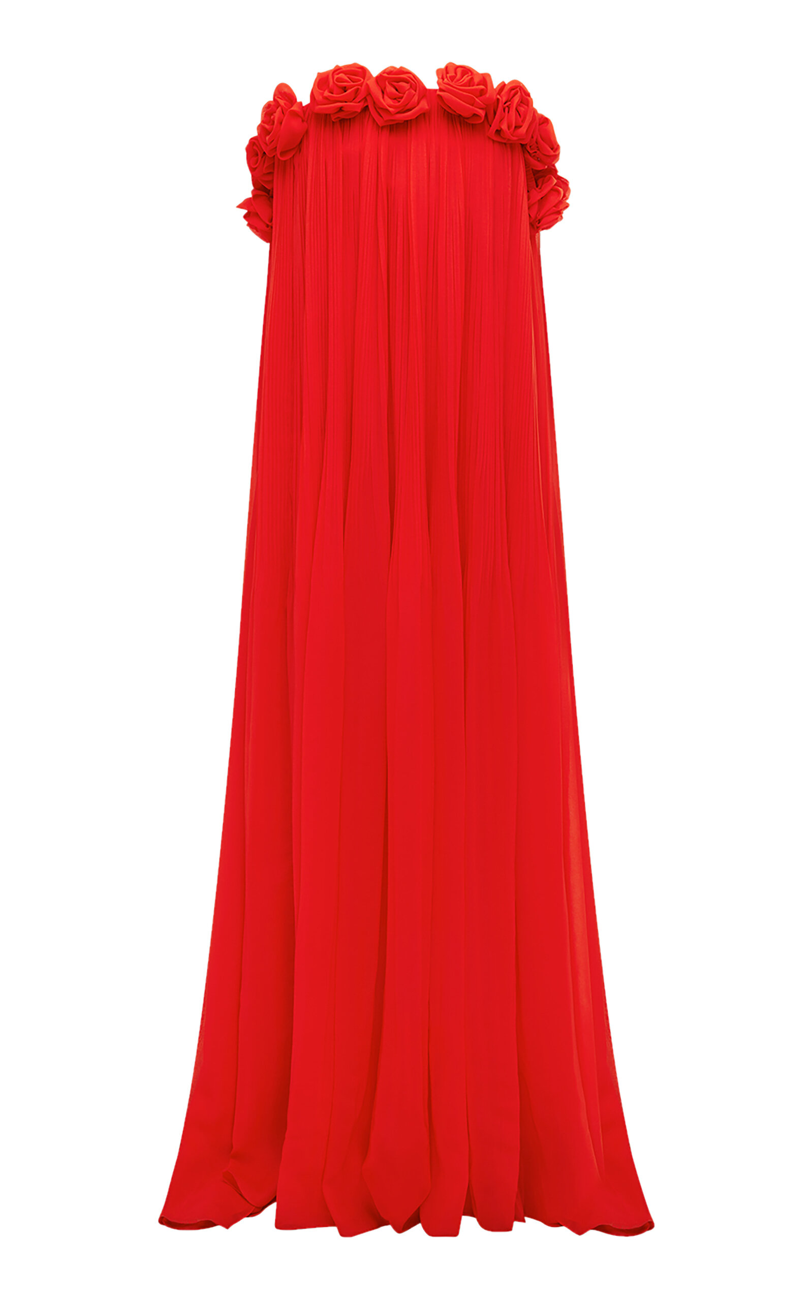 Leo Lin Camilla Rosette-Detailed Pliss Maxi Dress | Smart Closet