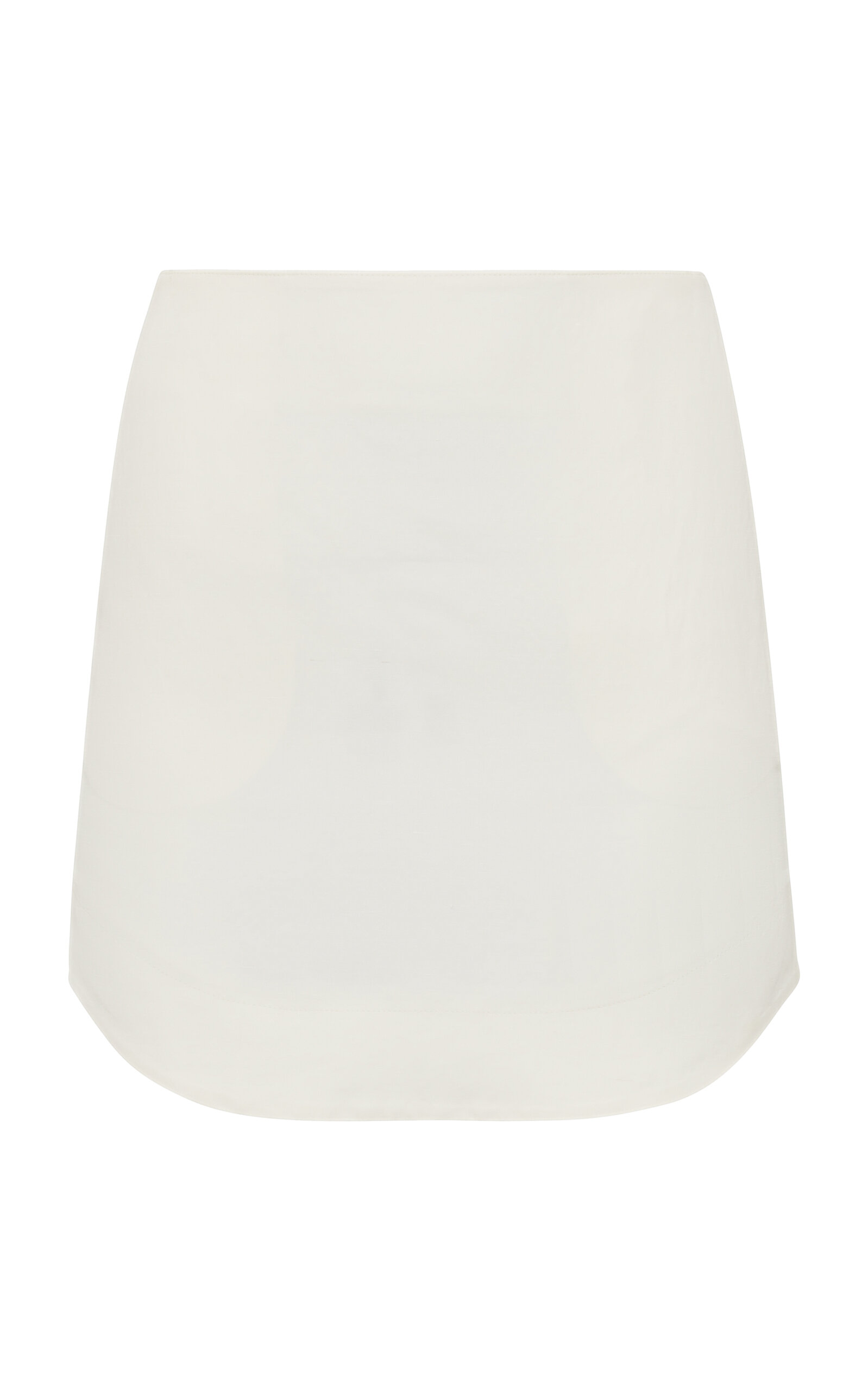 Jw Anderson Ivory Curved Hem Miniskirt In White