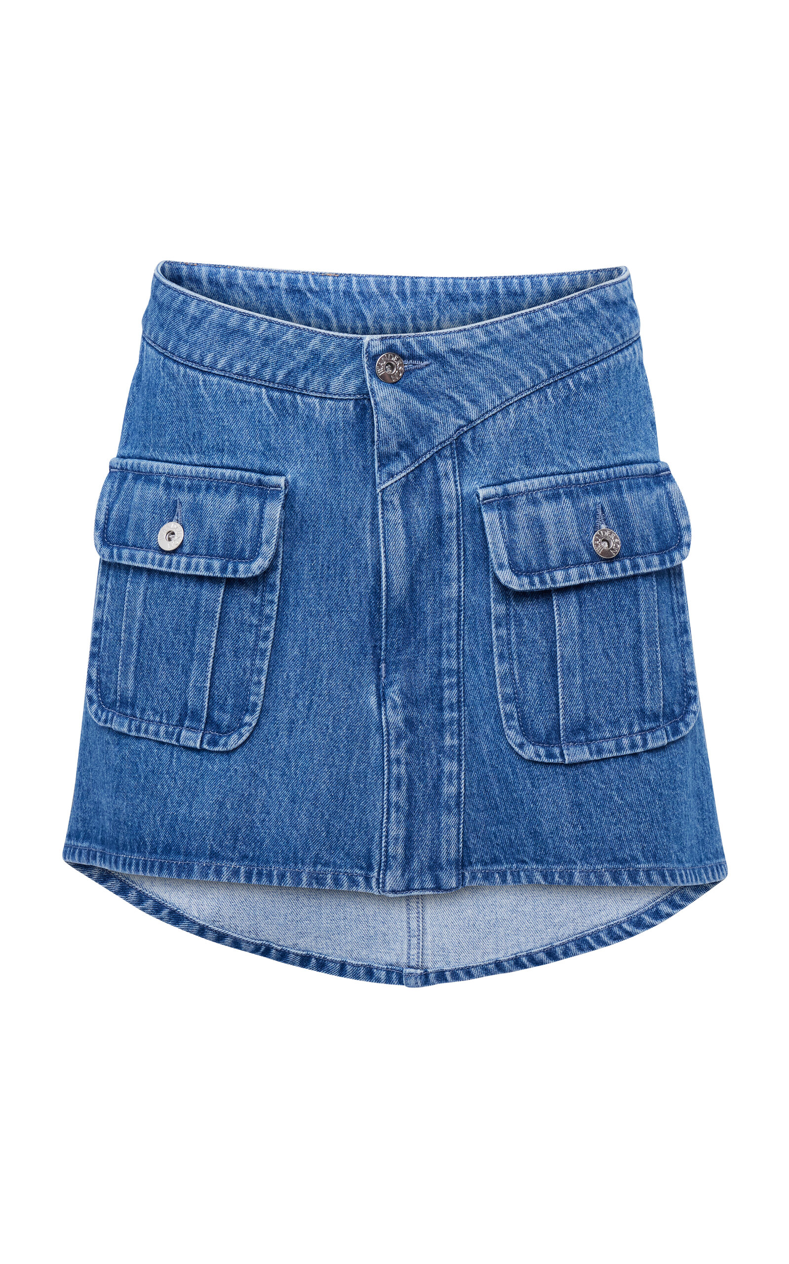 Jw Anderson Patch Pocket Mini Skirt In Medium Wash