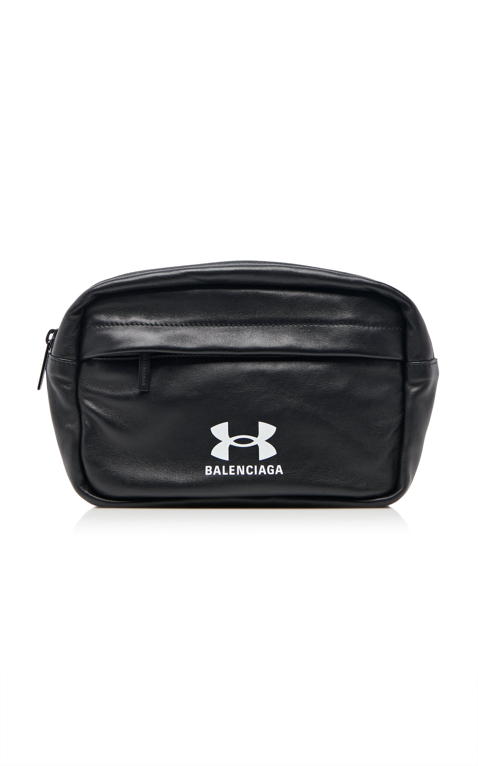 Balenciaga X Under Armour Leather Pouch In Black