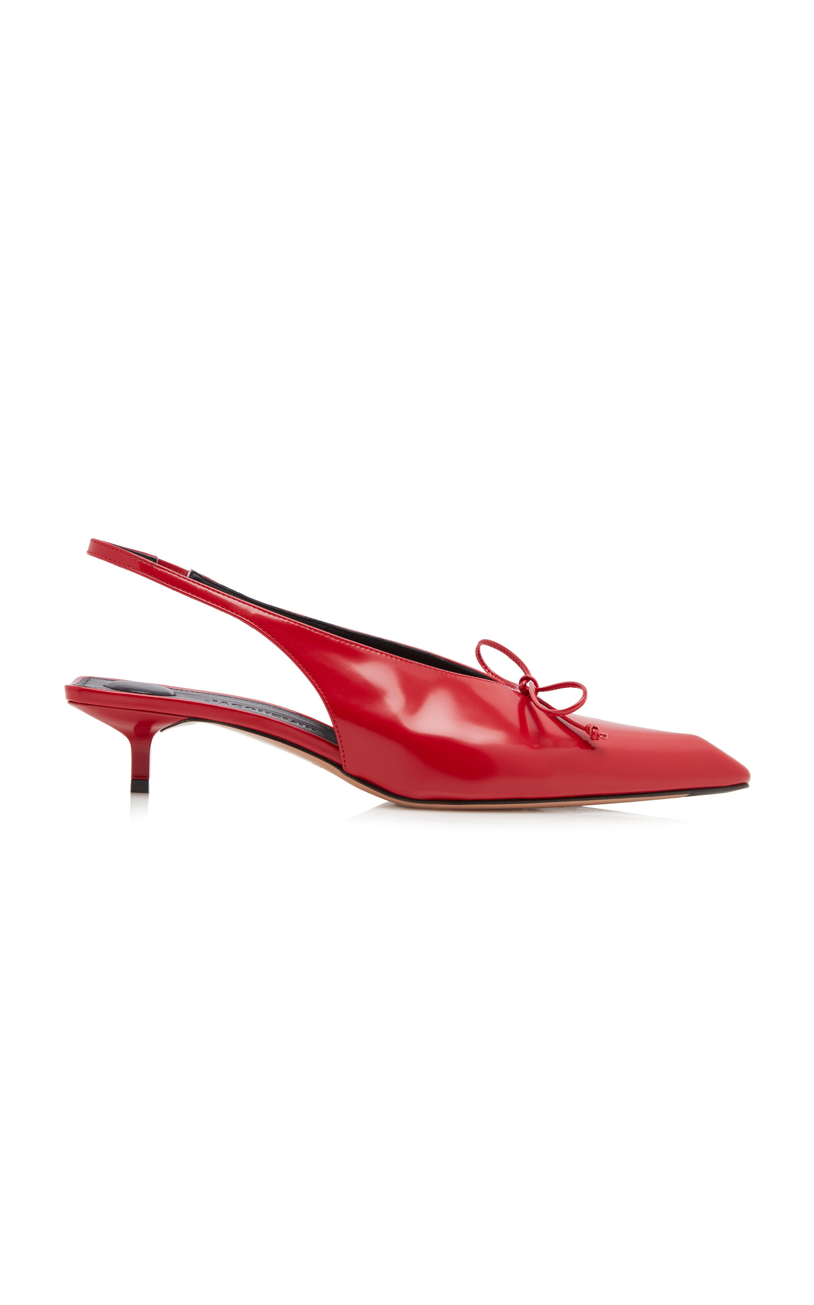Jacquemus Women Les Slingbacks Cubisto B Kitten Heels In Red