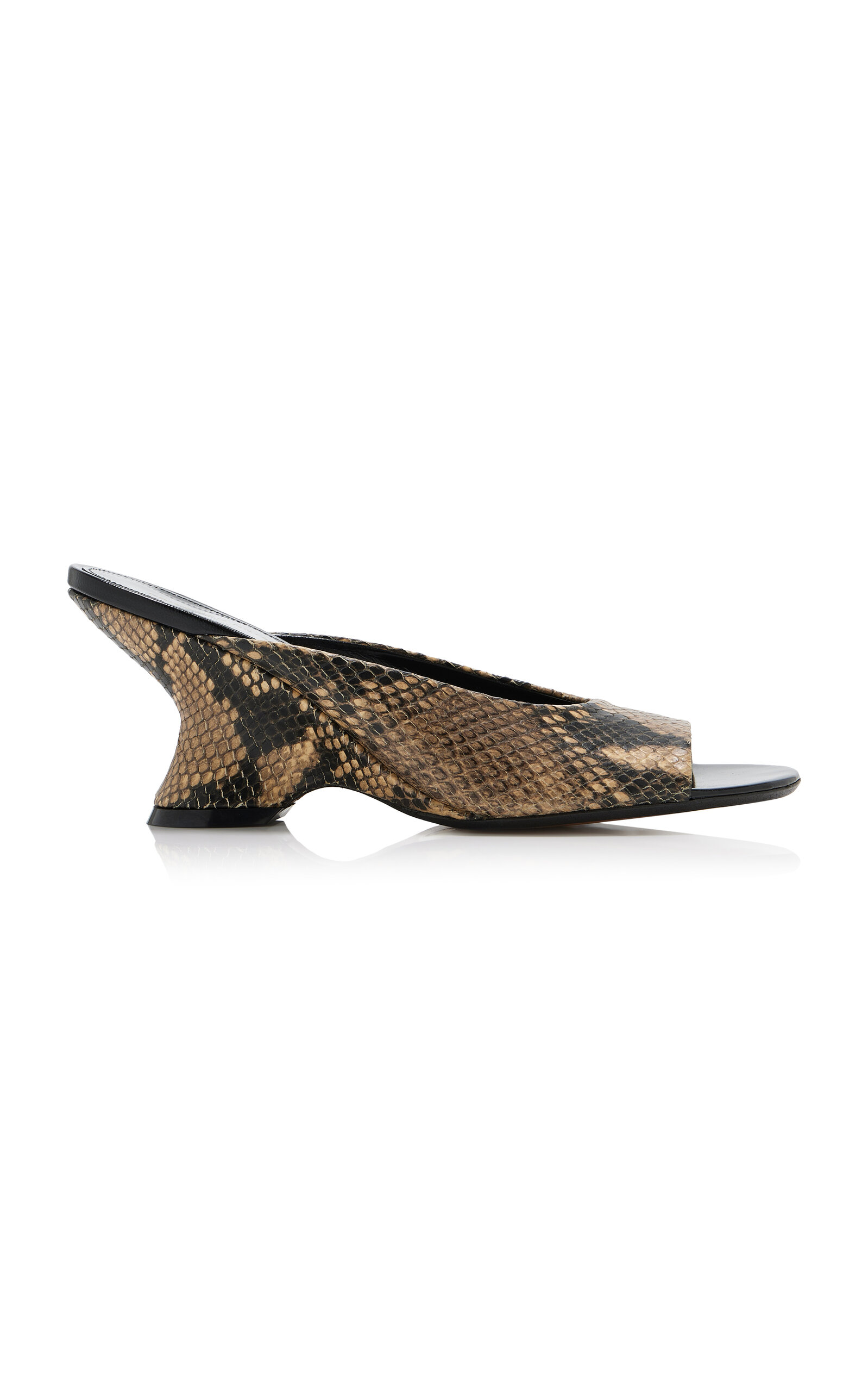 Dries Van Noten Snake-Print Leather Wedge Sandals - Women's Shoes
