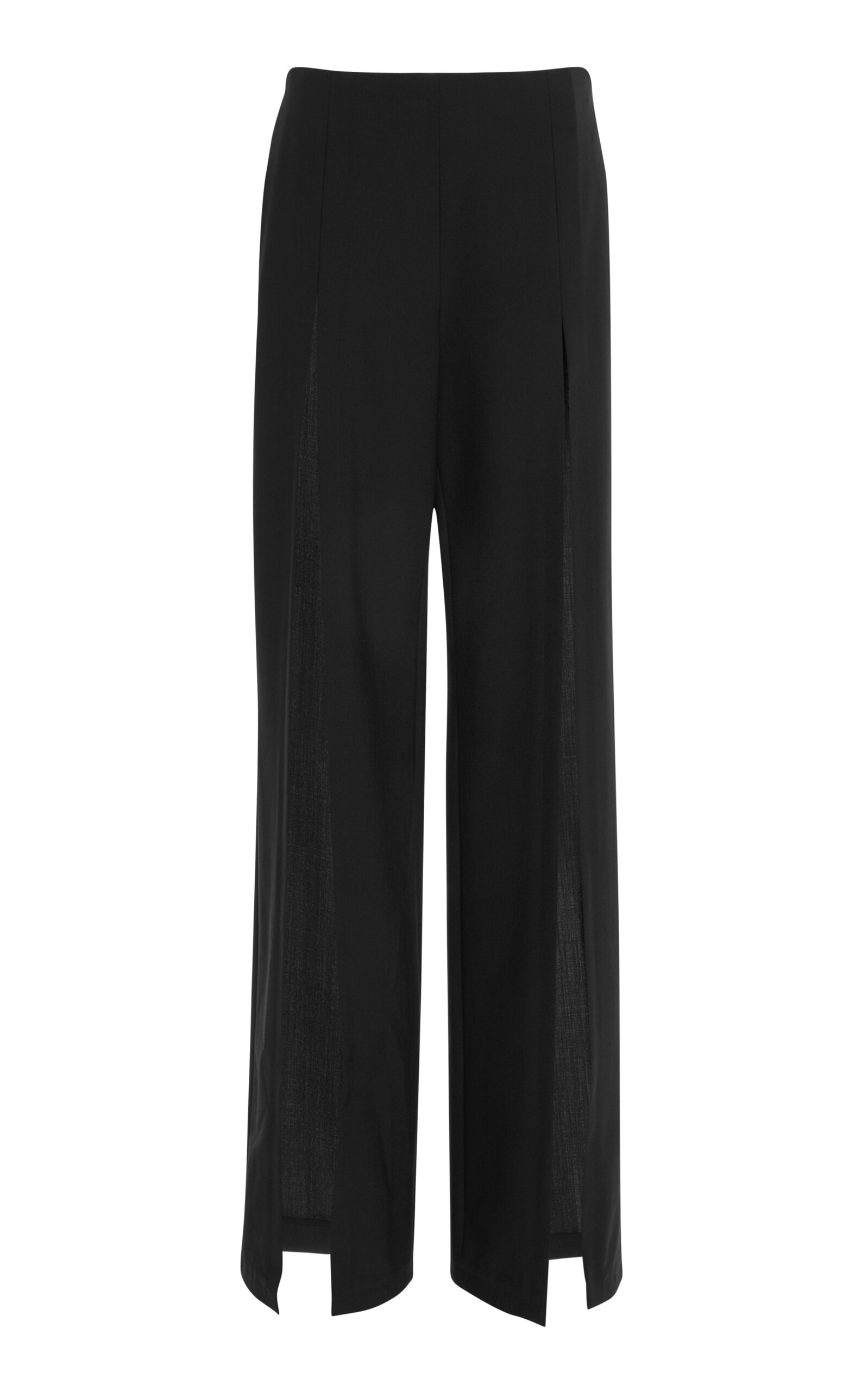 Nensi Dojaka High-waisted Black Trousers With Tailored Silhouette In Black