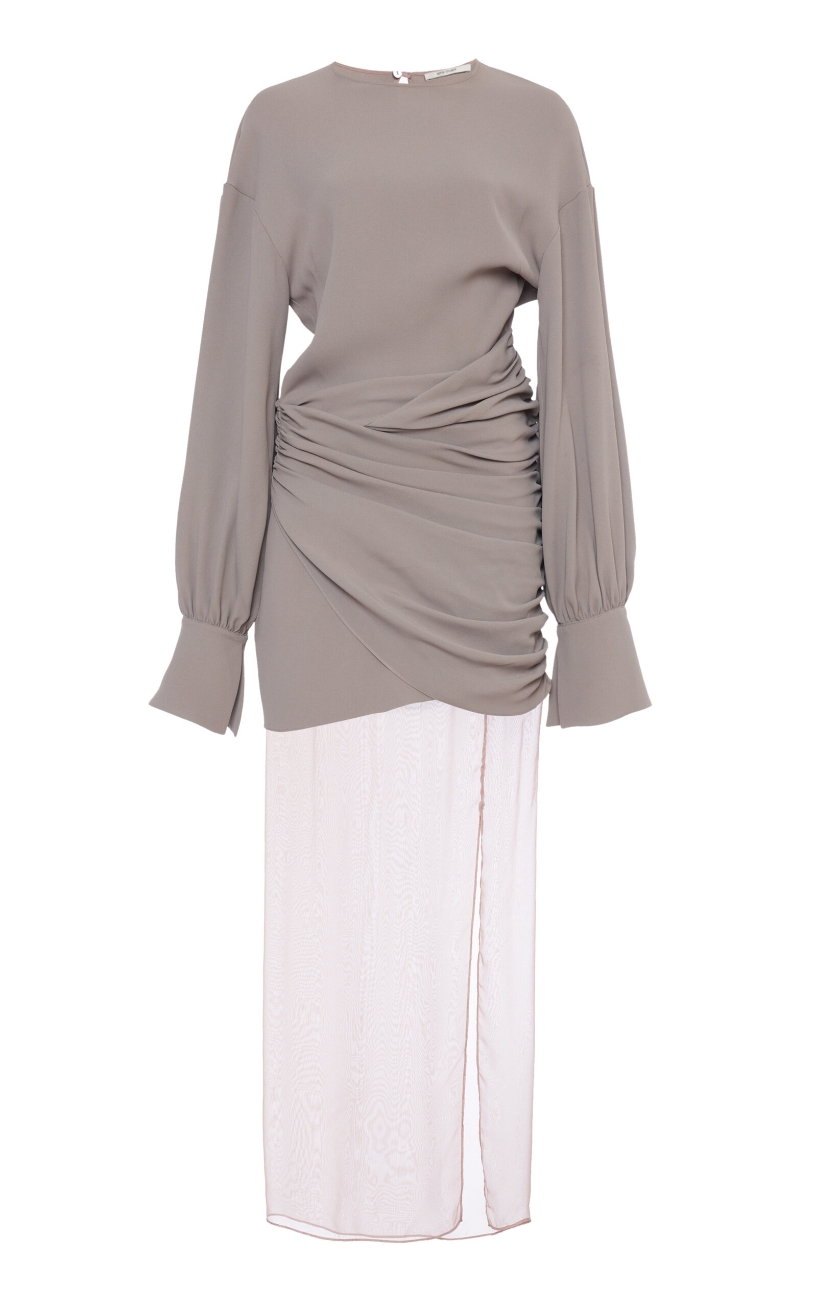 Shop Nensi Dojaka Drop-waist Midi Dress In Grey