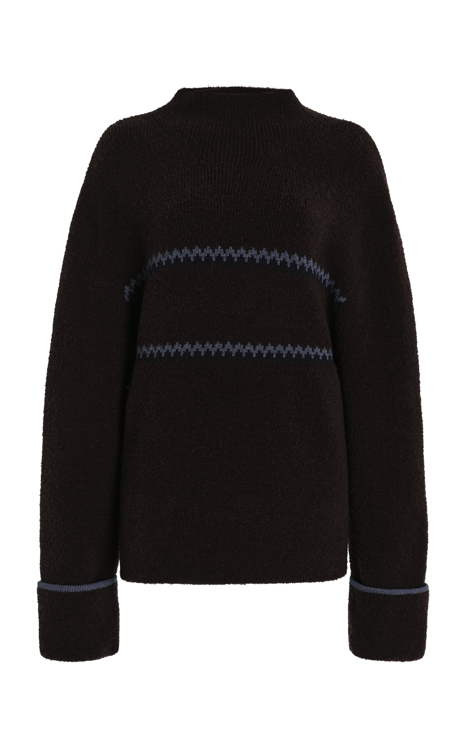 Proenza Schouler White Label Anne Fairisle Tencel-cashmere Sweater In Brown