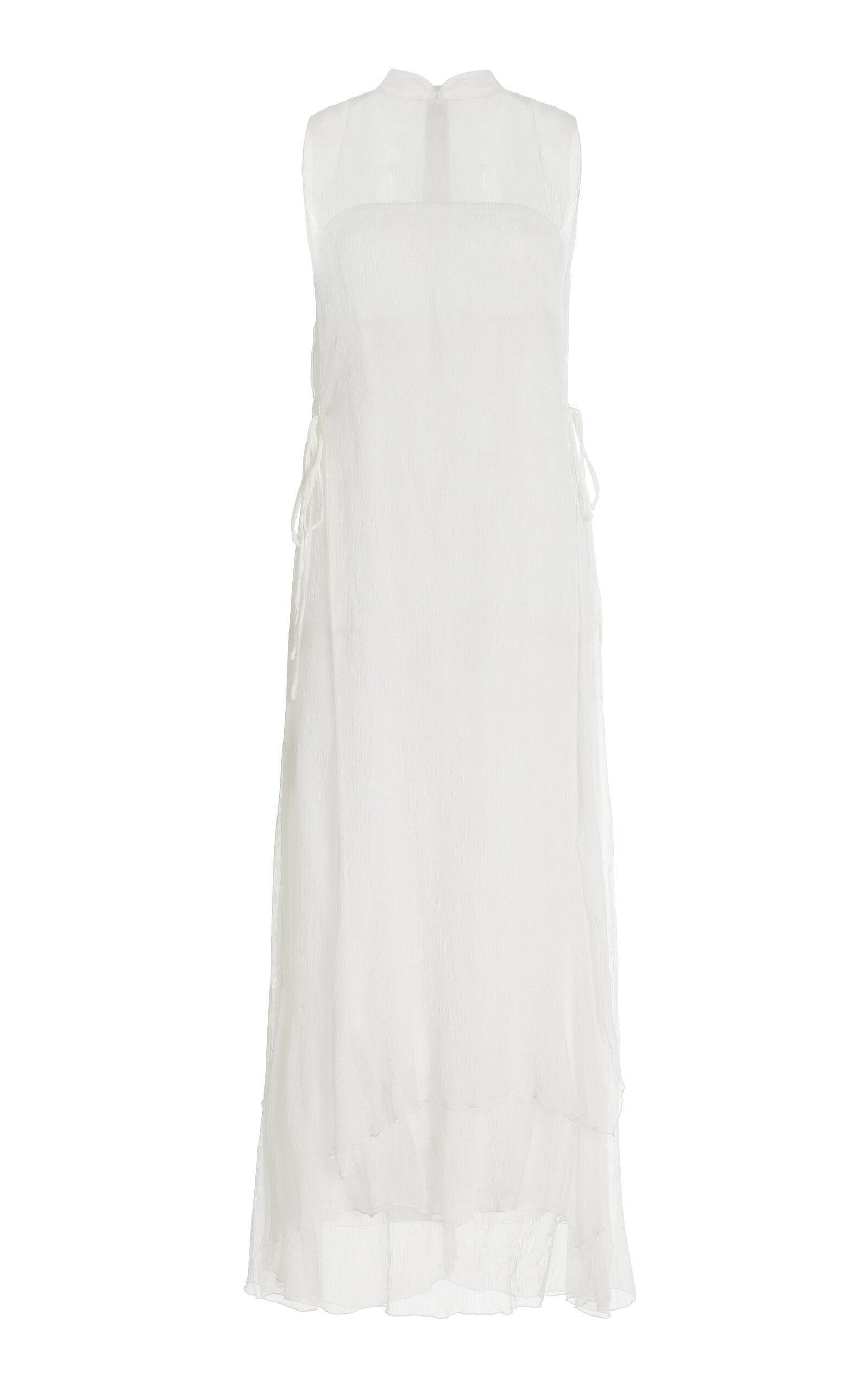 ALL THAT REMAINS OLA CRINKLED SILK MAXI DRESS