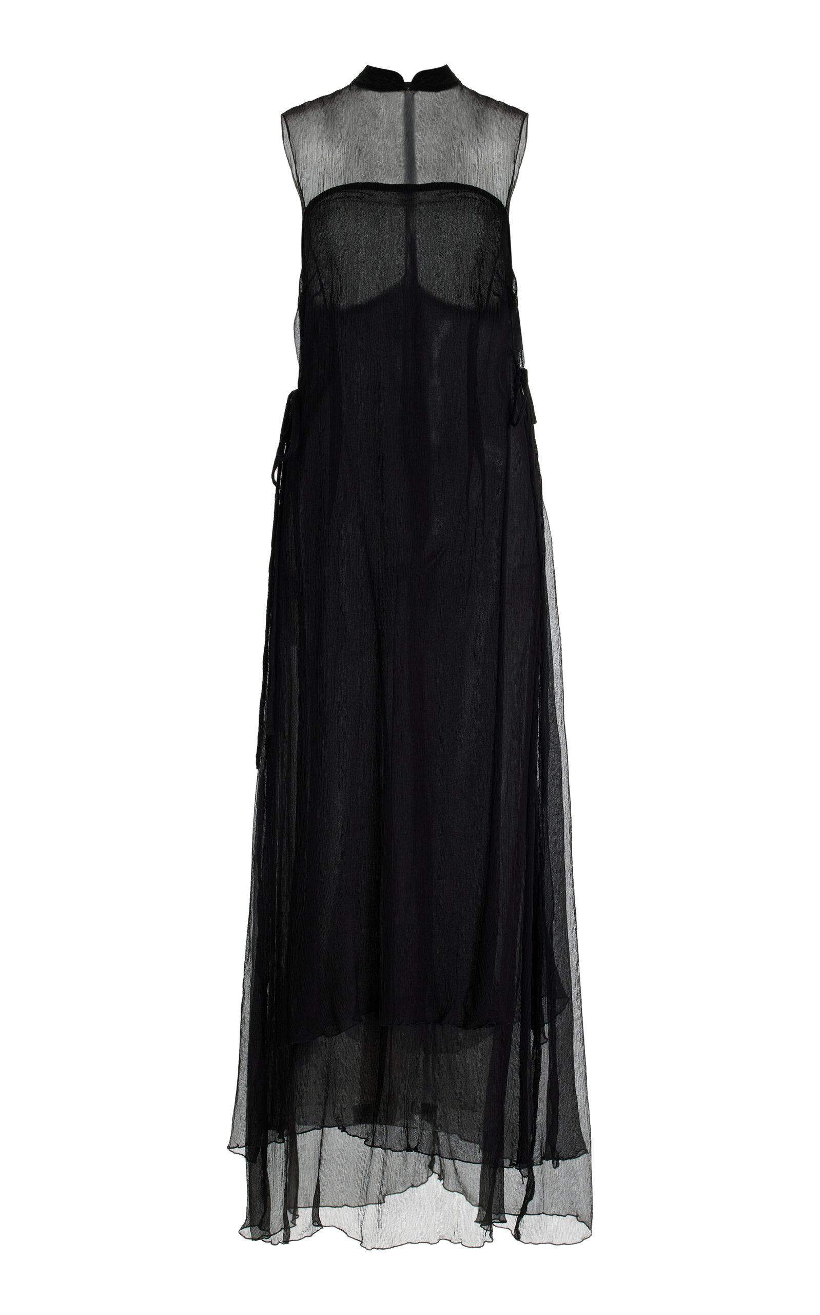 Ola Crinkled Silk Maxi Dress