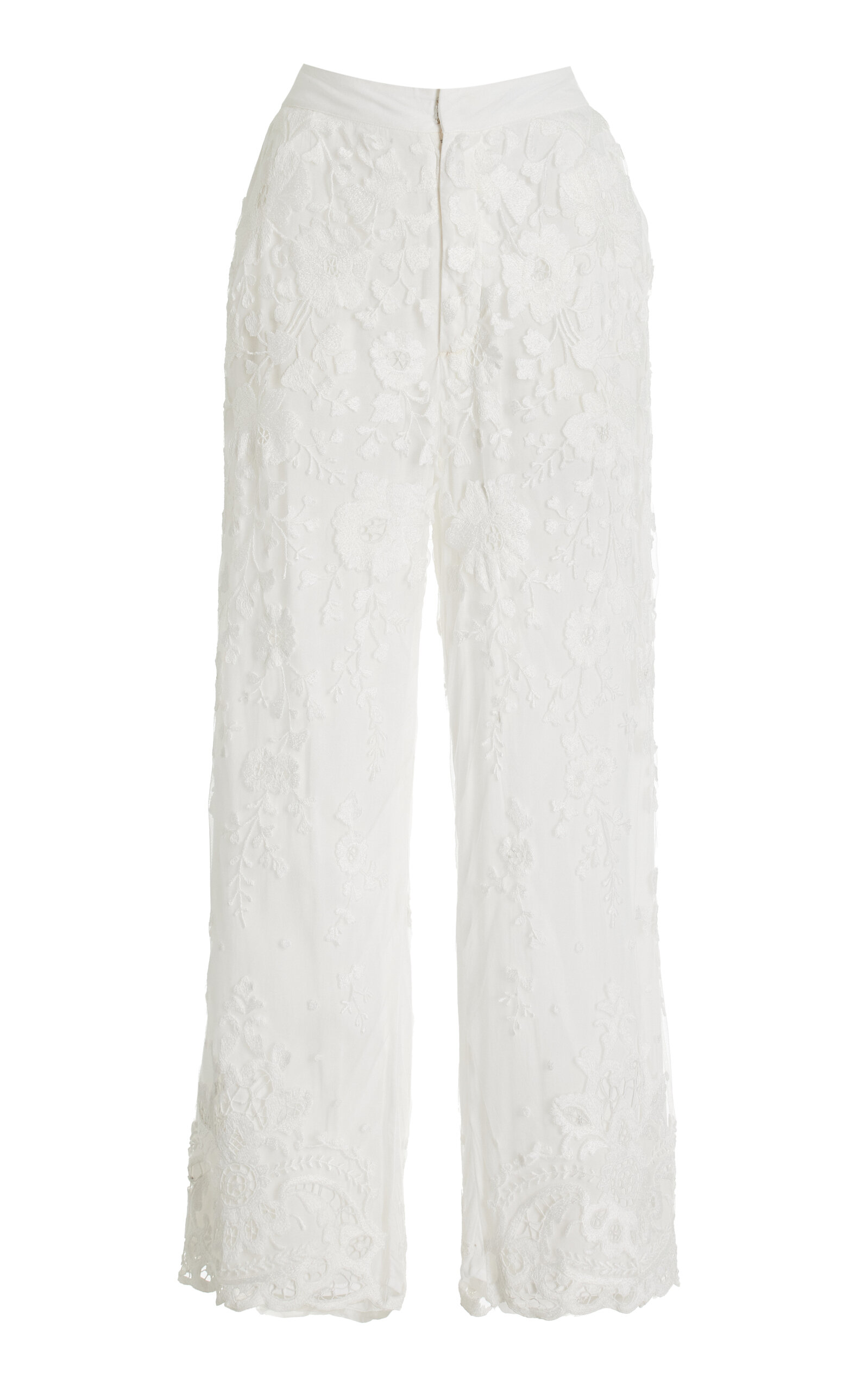 All That Remains Ena Embroidered Lace Wide-Leg Pants
