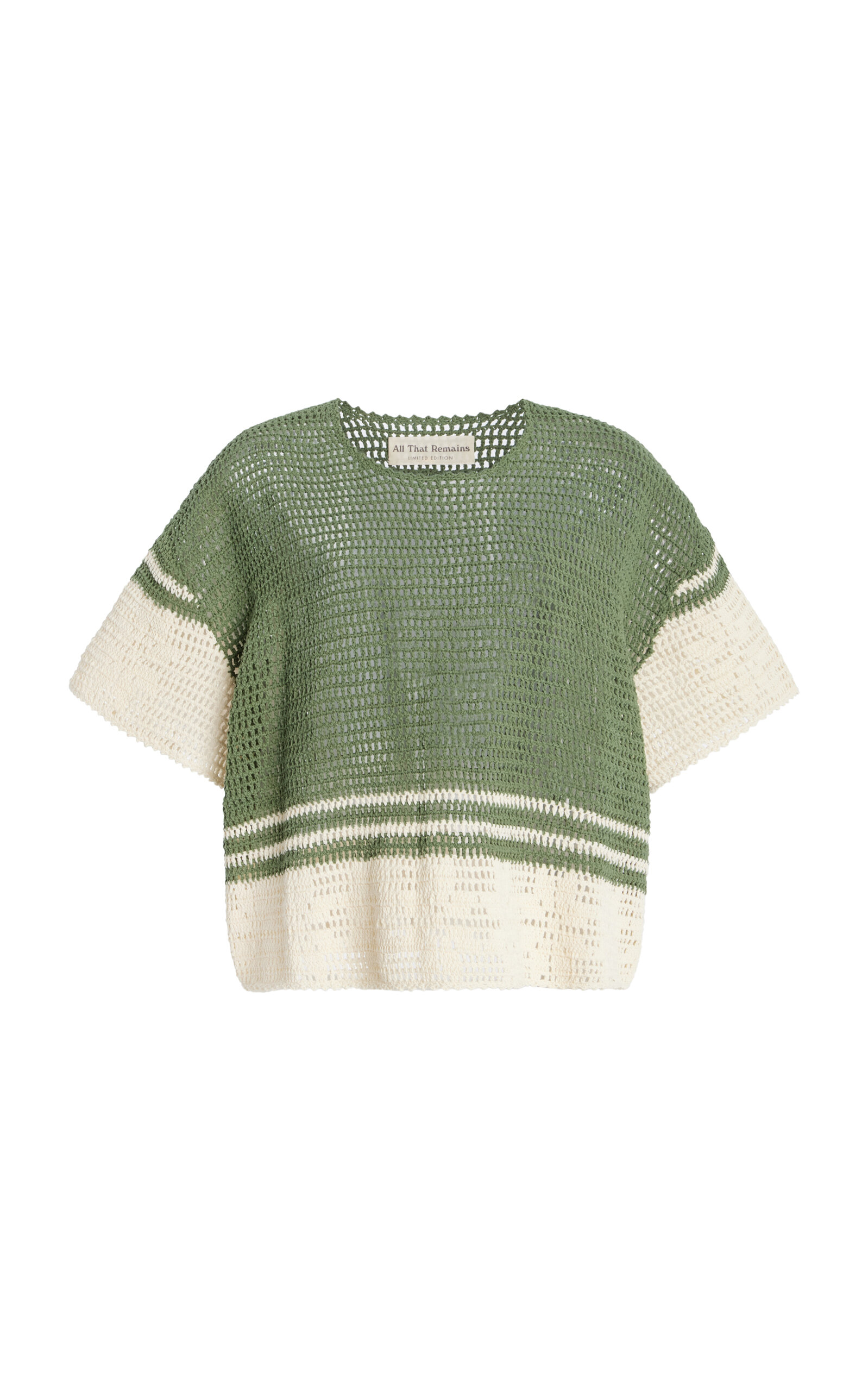 All That Remains Exclusive Willow Lace-detailed Crocheted-cotton Top In Green
