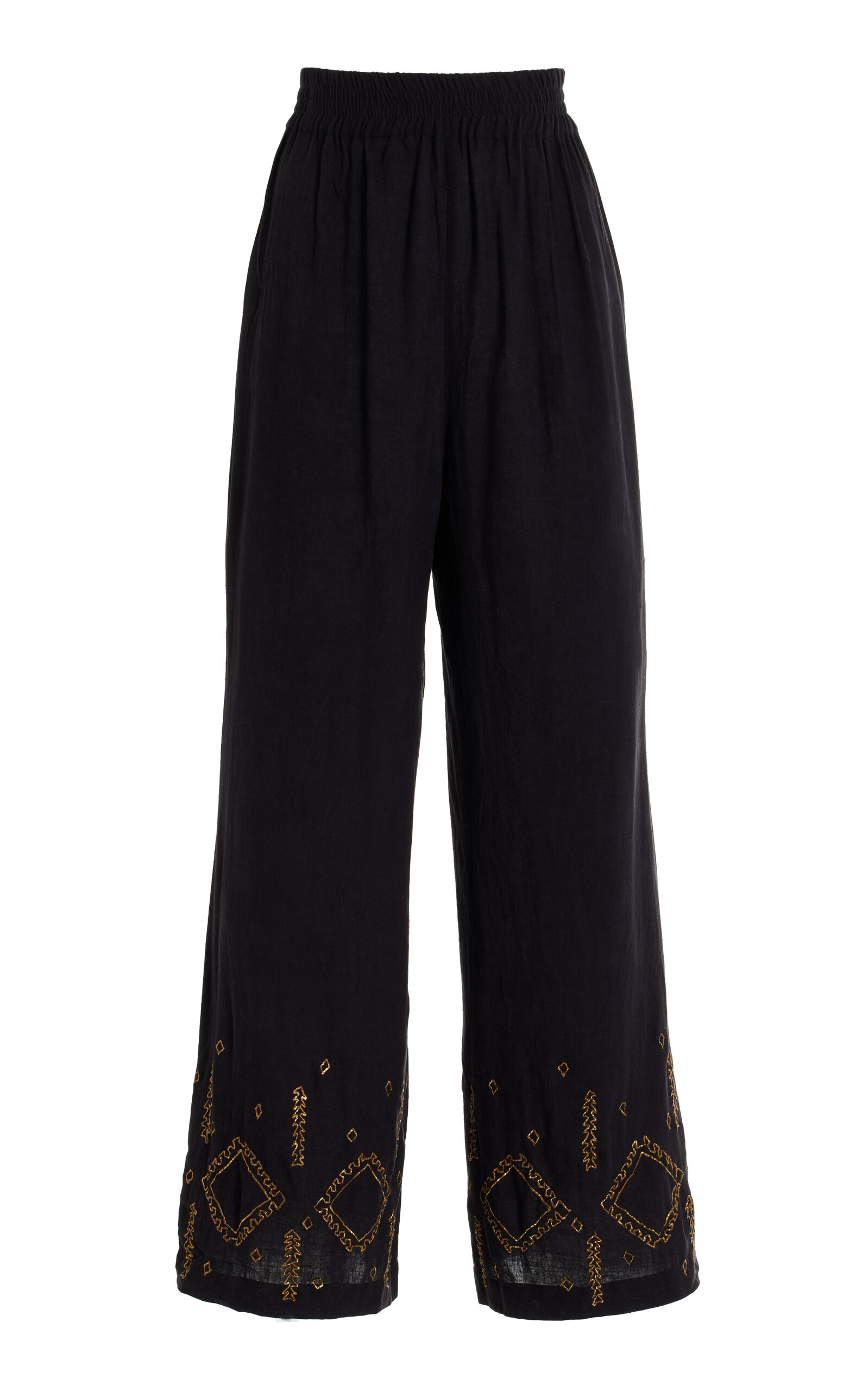 All That Remains Cleo Silk Wide-Leg Pants
