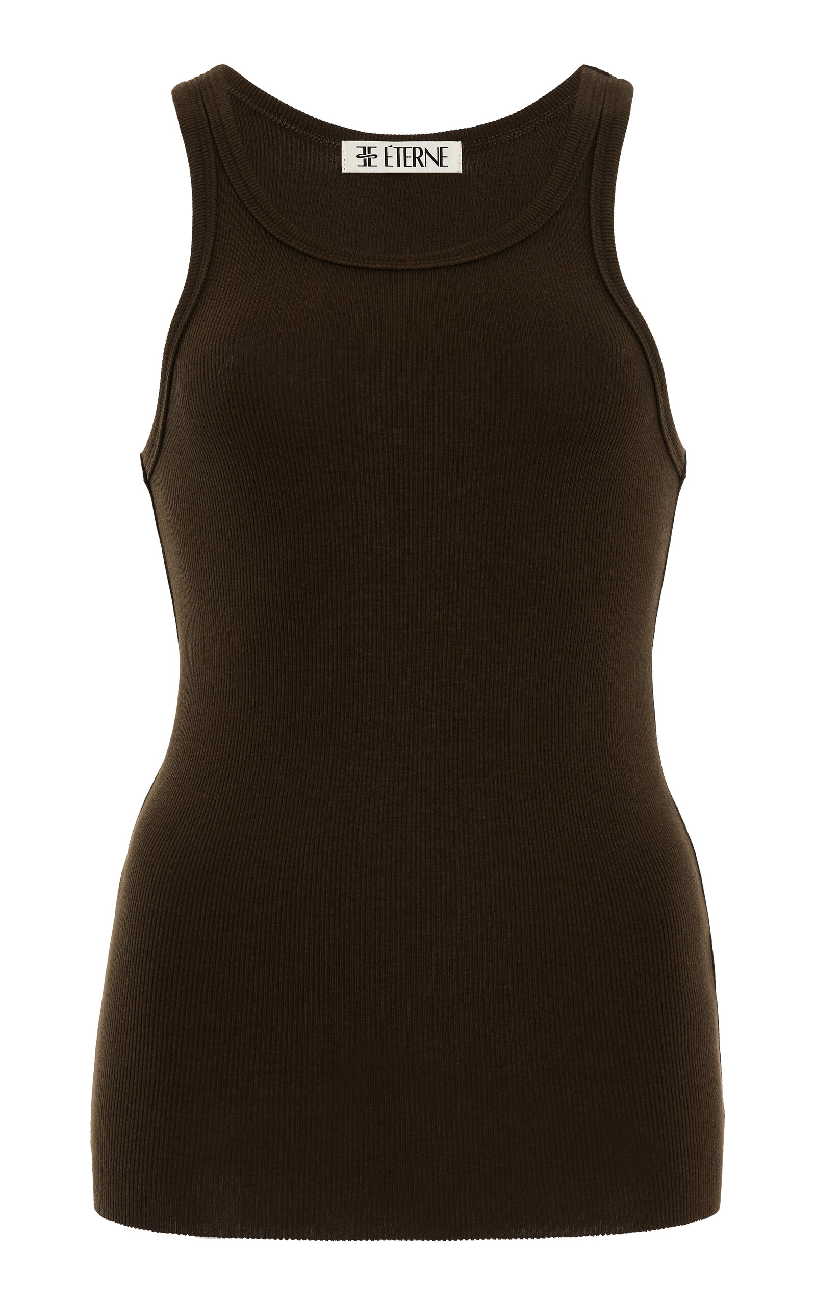 Éterne High-Neck Stretch Cotton-Modal Tank Top