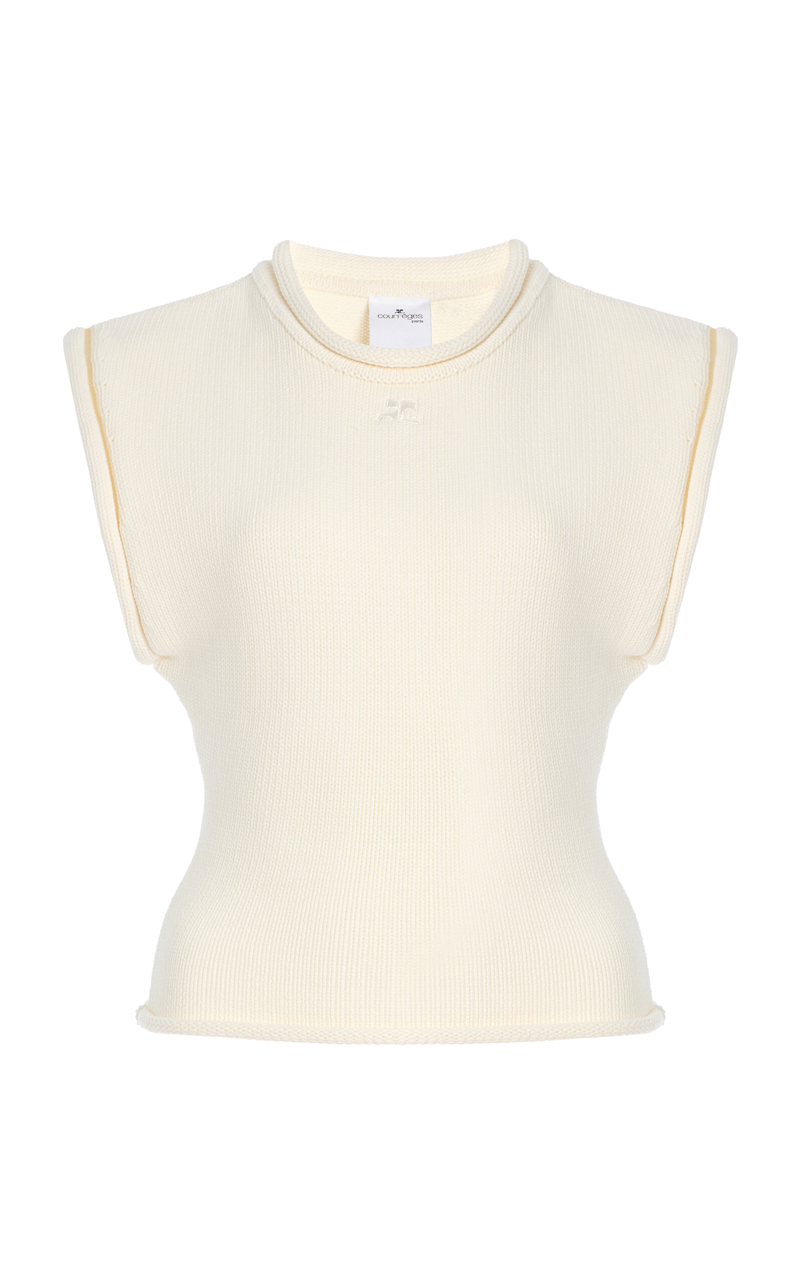 CourrÃ¨ges Knit Cotton Tank Top