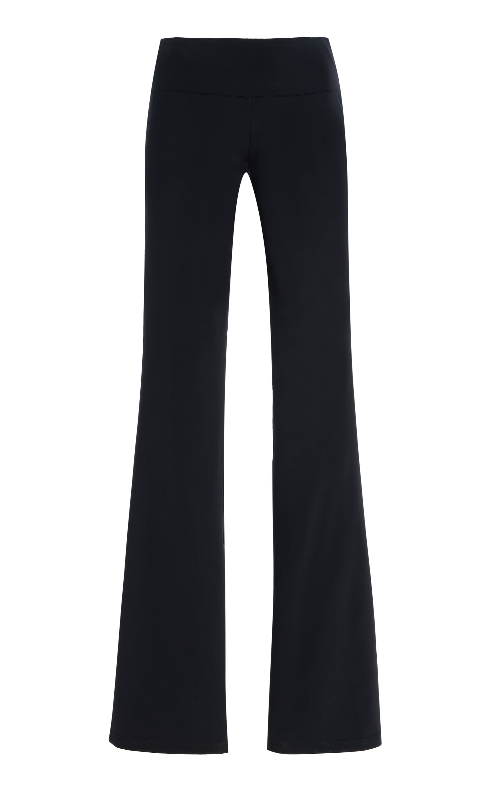 Shop Courrèges Scuba-tech Jersey Bootcut Pants In Black