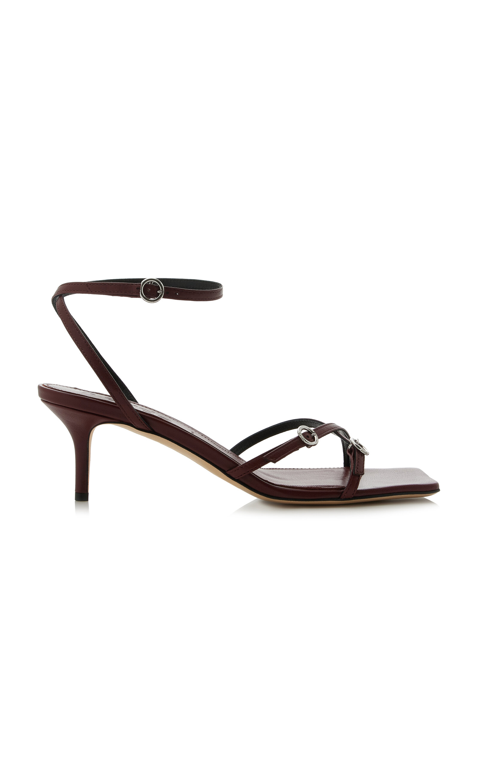 Aeyde Libby Leather Sandals - Burgundy