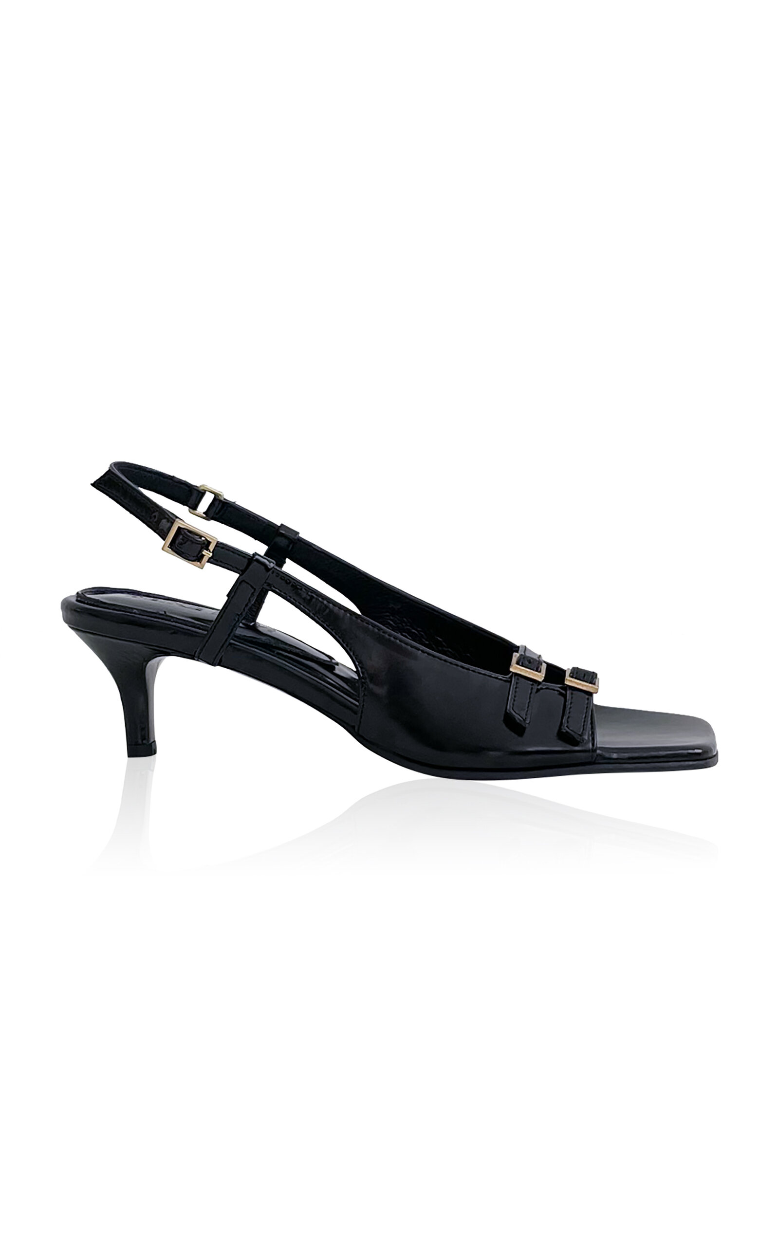 REIKE NEN BUCKLED LEATHER SLINGBACK SANDALS