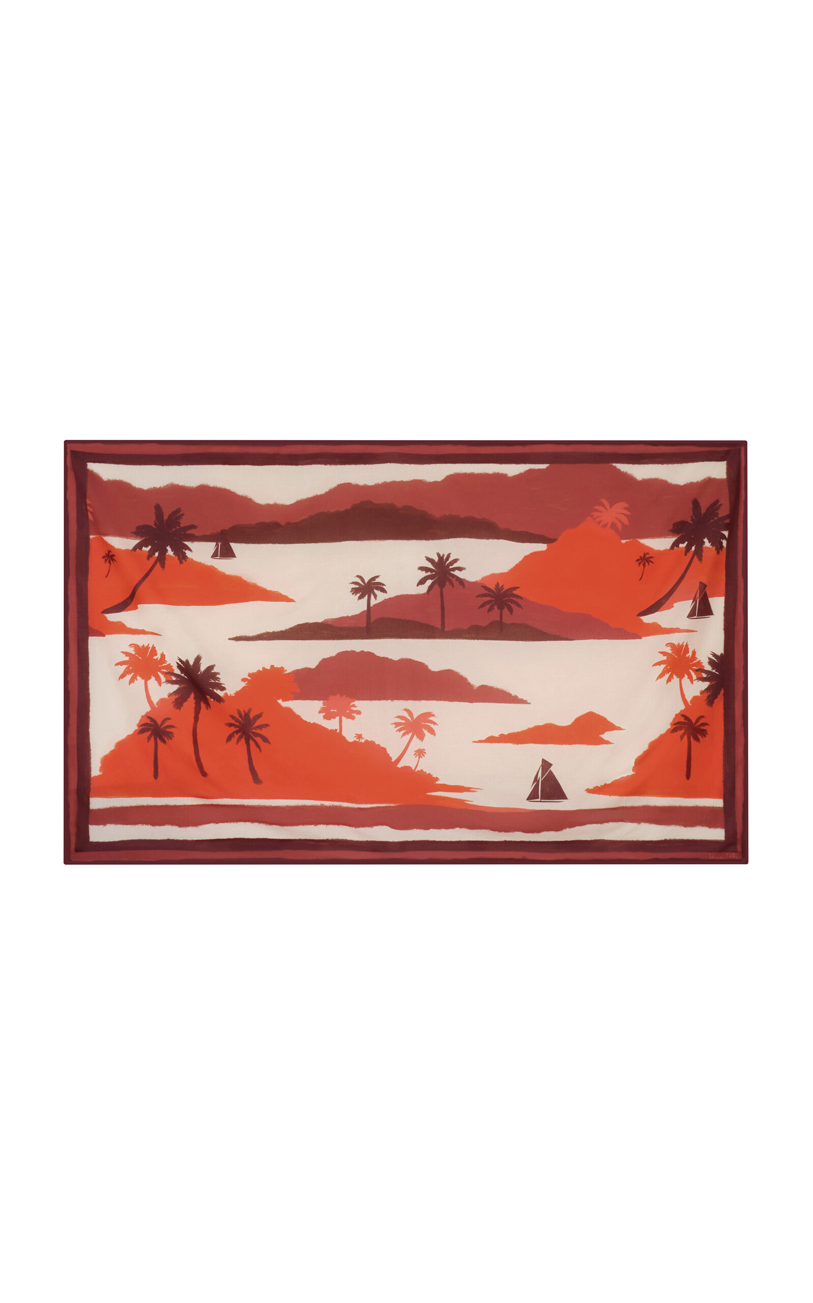 Johanna Ortiz Sailing Landscapes Cotton Pareo - Red - OS