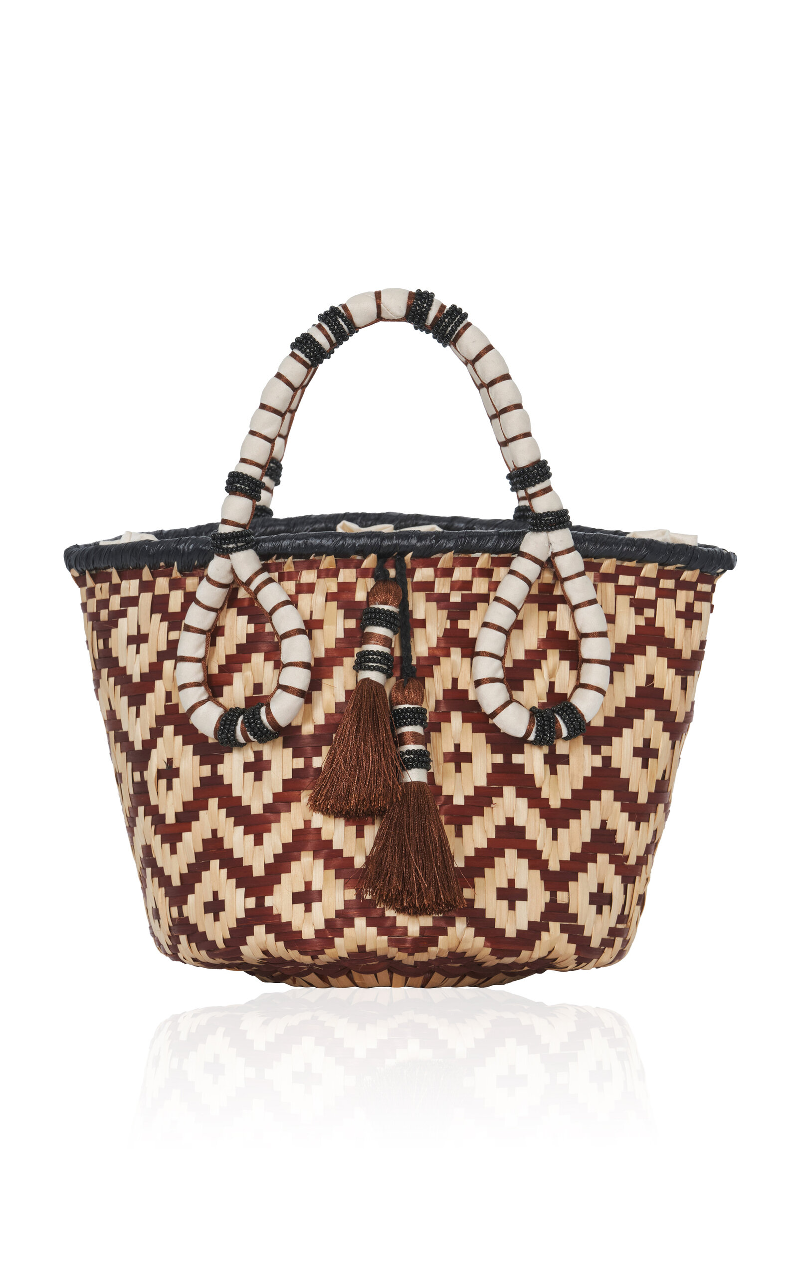 Johanna Ortiz Mythical Ship Mini Palm Bucket Bag - Burgundy - OS
