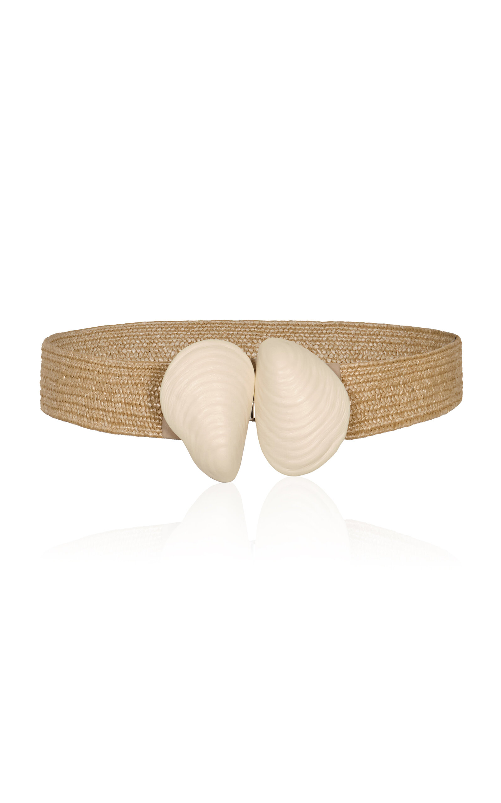 Shop Johanna Ortiz Marine Muse Shell-detail Belt In White