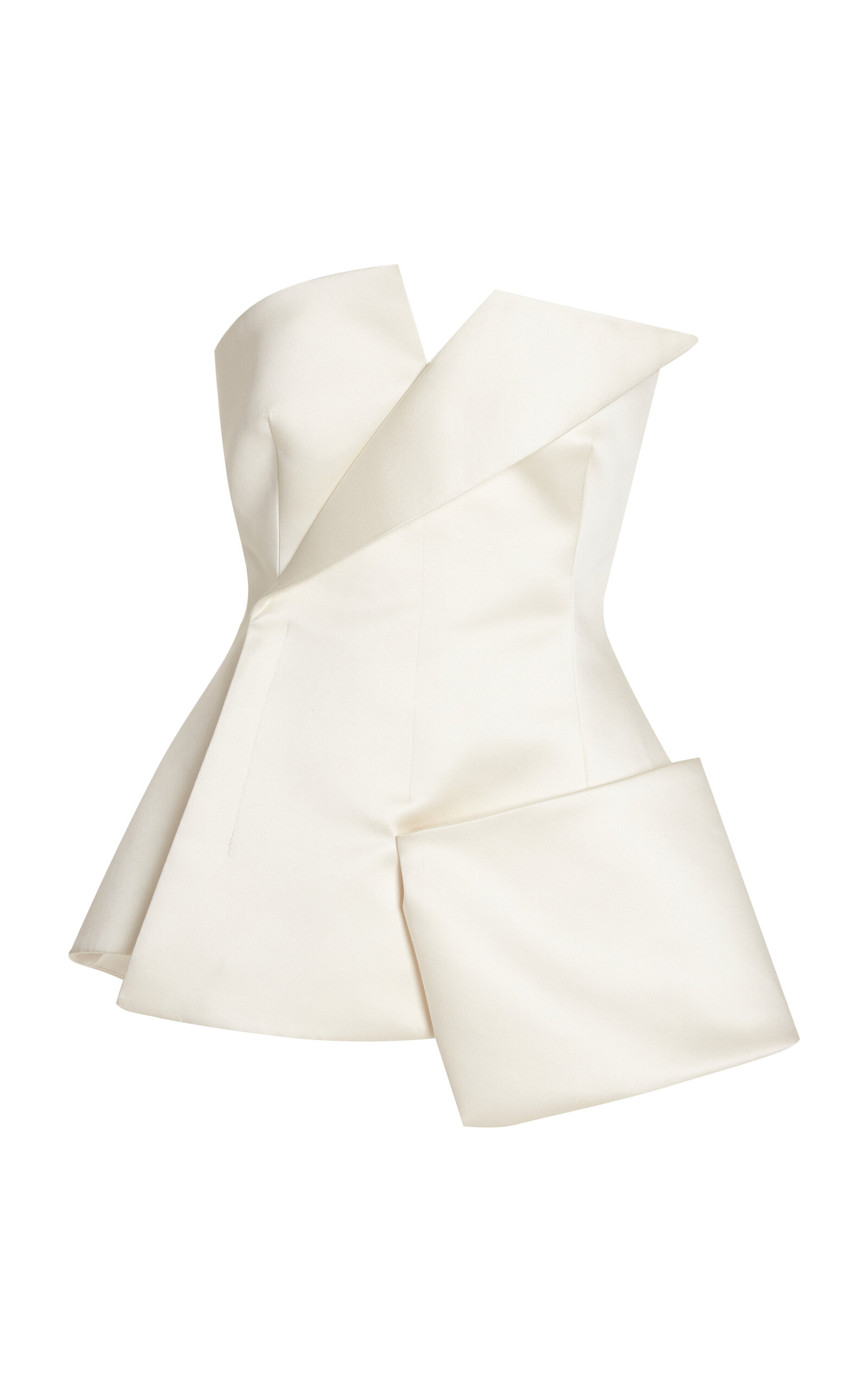 Asymmetric Satin Corset Top