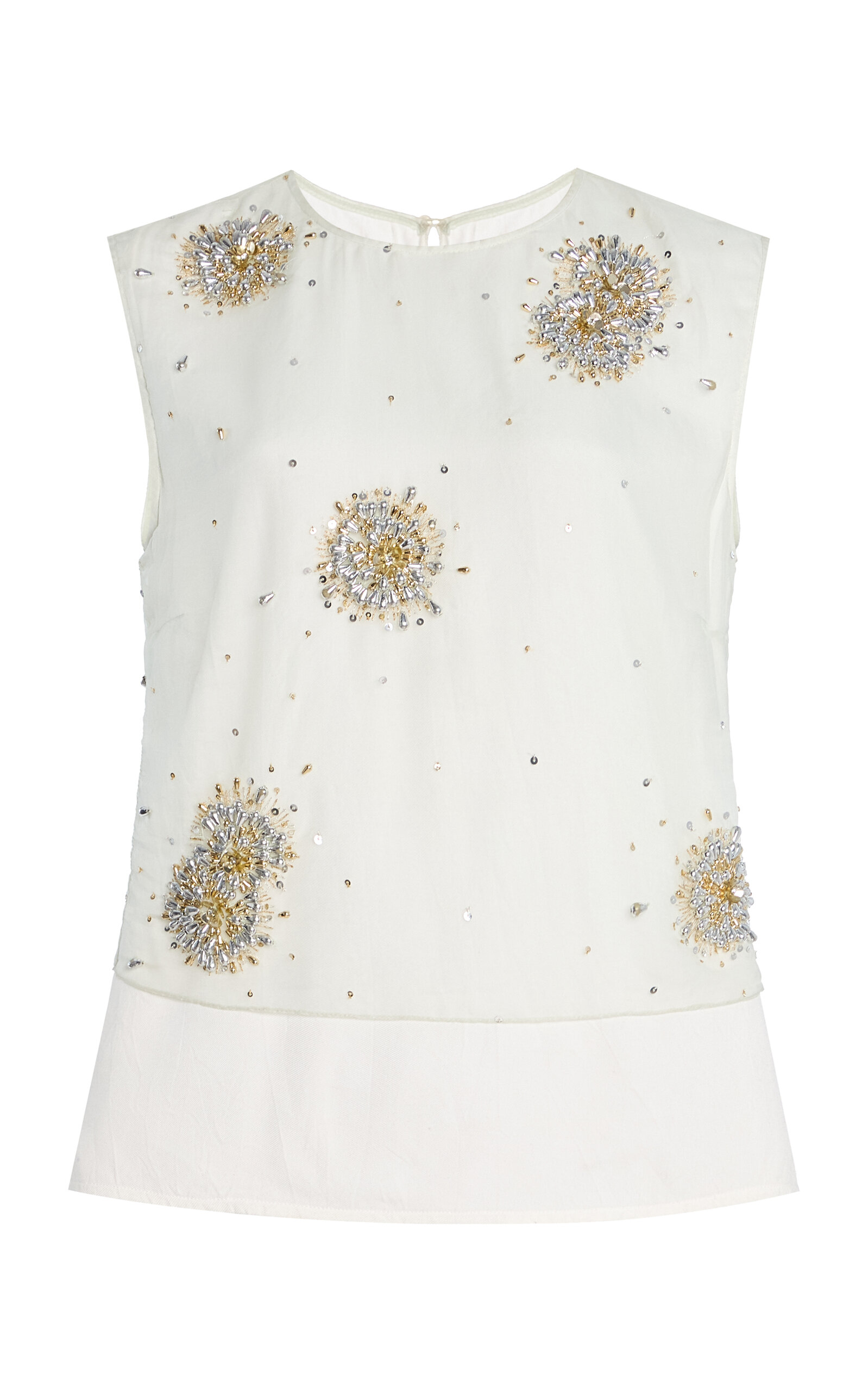 Triumph Embroidered Silk-Organza Shirt