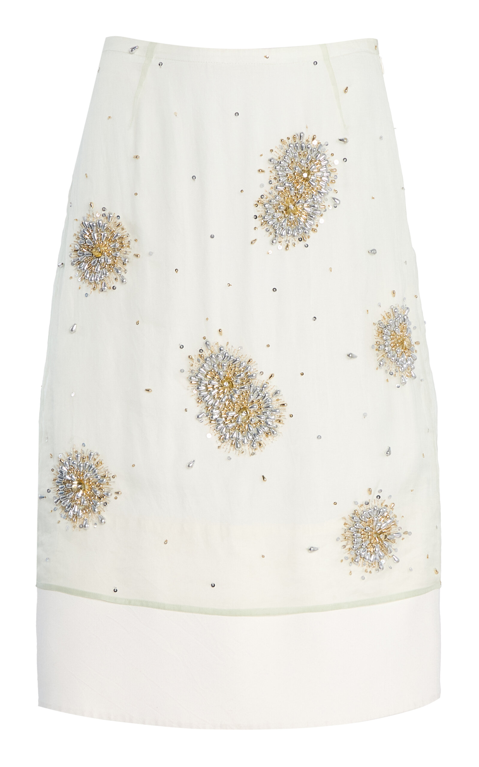 Triumph Embroidered Silk-Organza Skirt