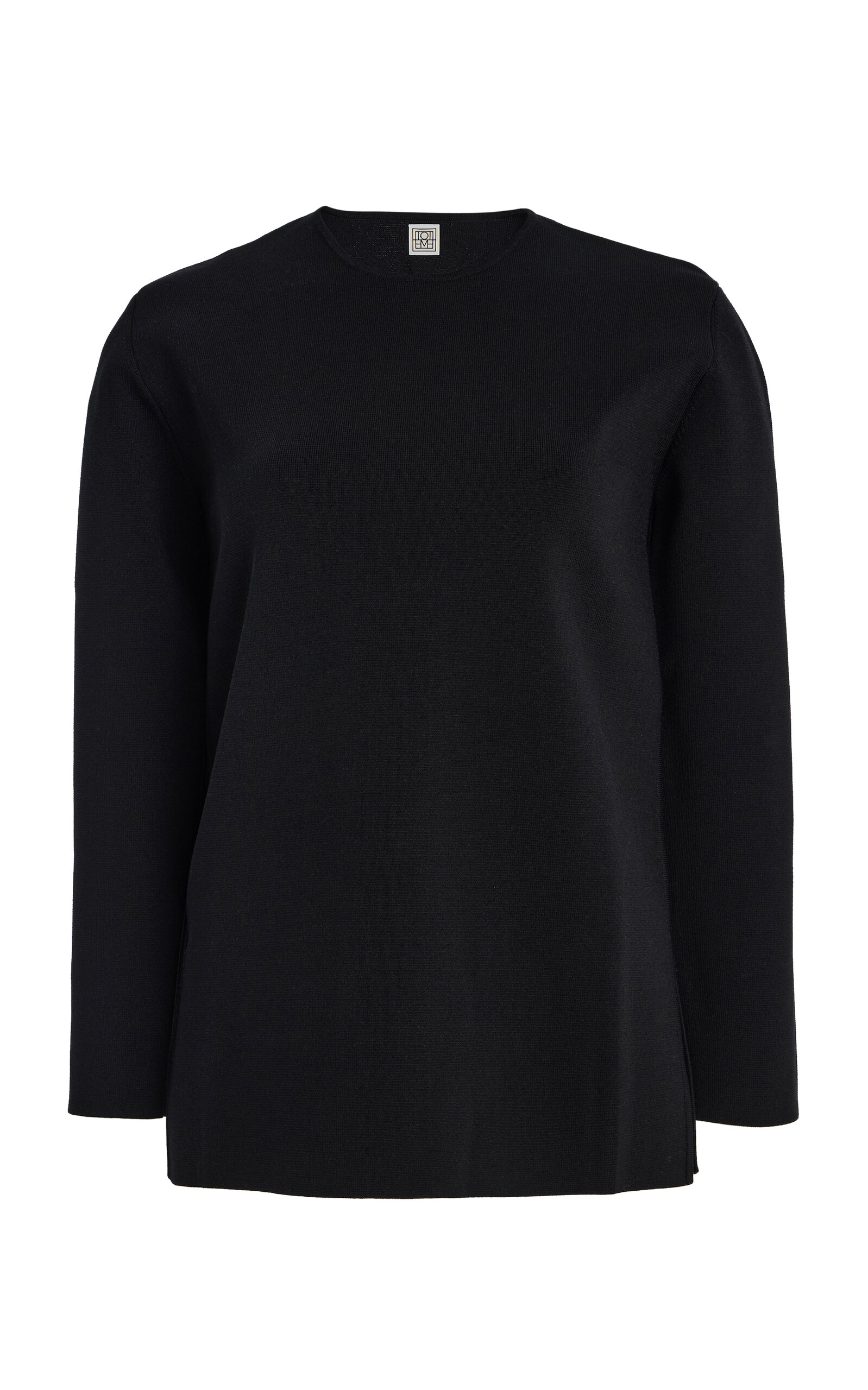 Totême Compact Knit Top In Black