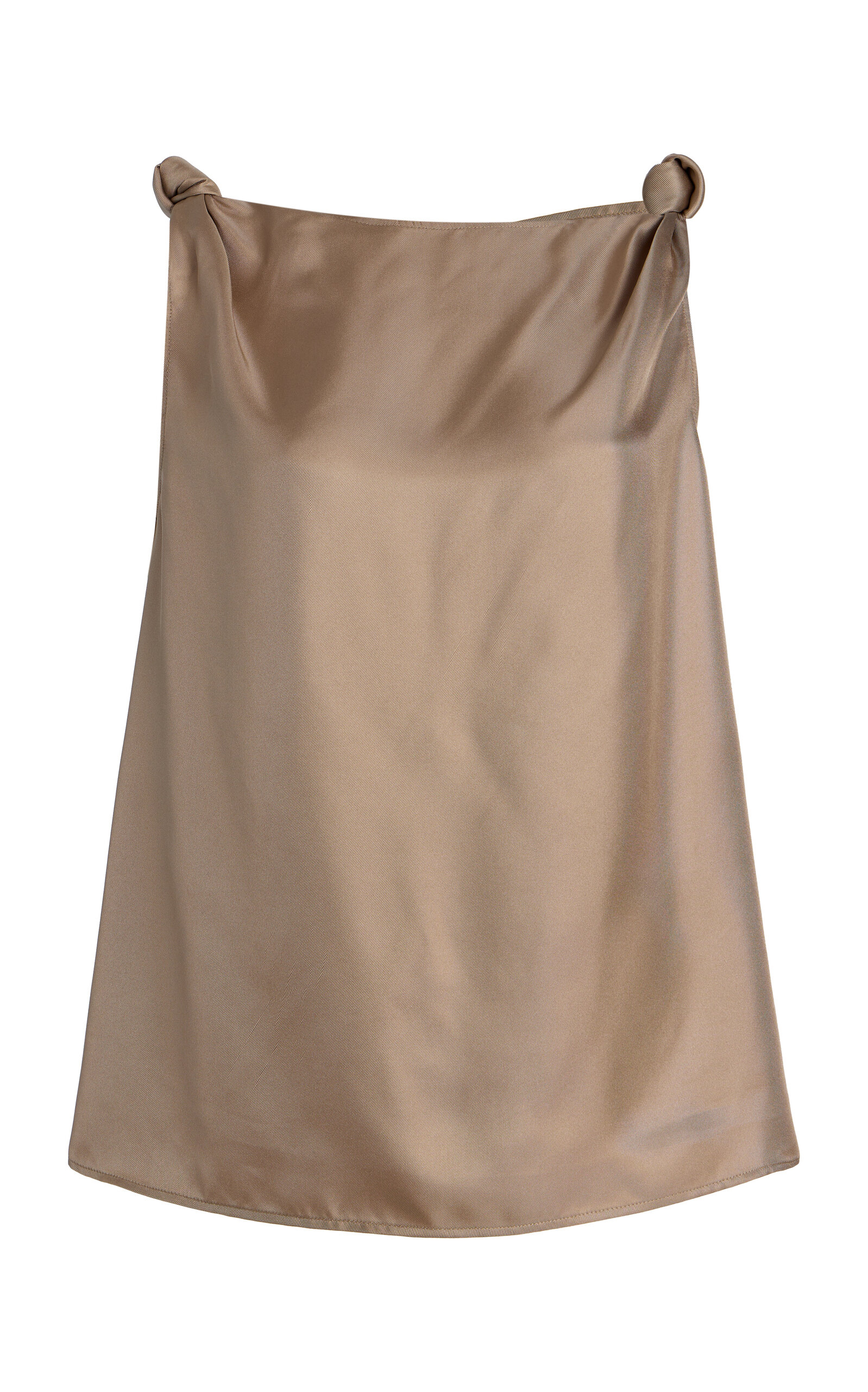 Loulou de Saison Remy Draped Silk Top - Taupe