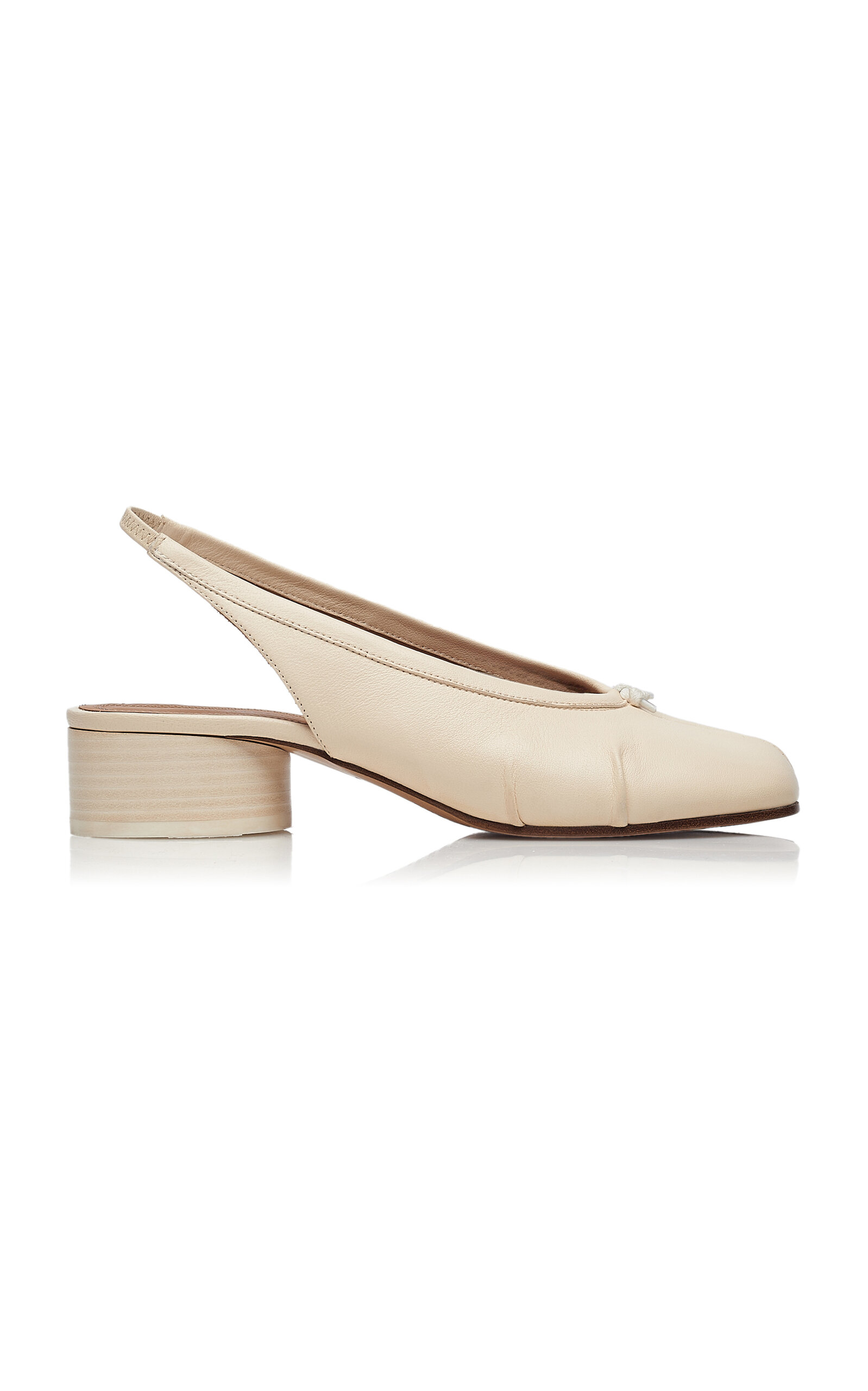 Maison Margiela Tabi Leather Slingback Ballet Pumps