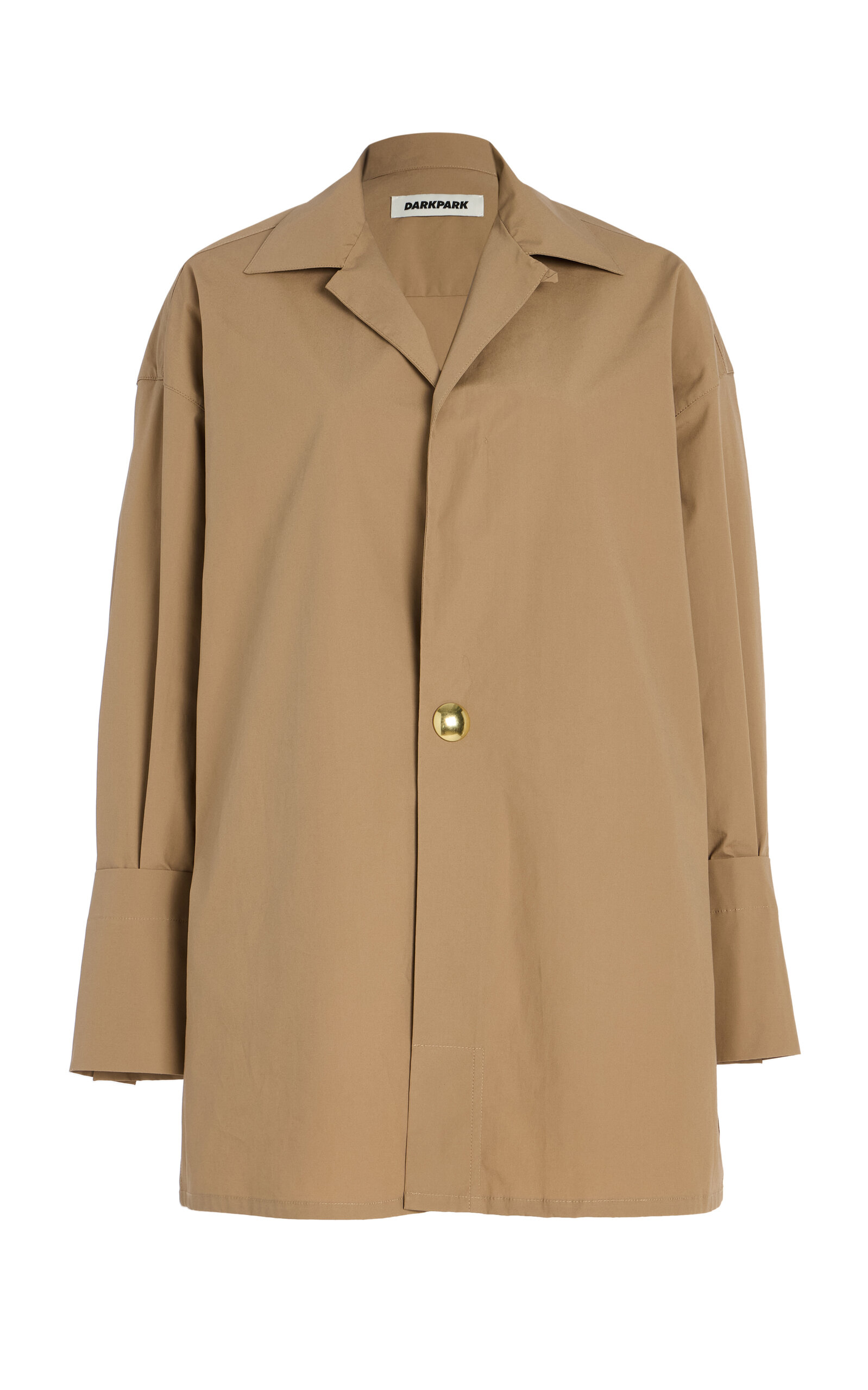 Shop Darkpark Jodie Stretch-cotton Shirt In Brown