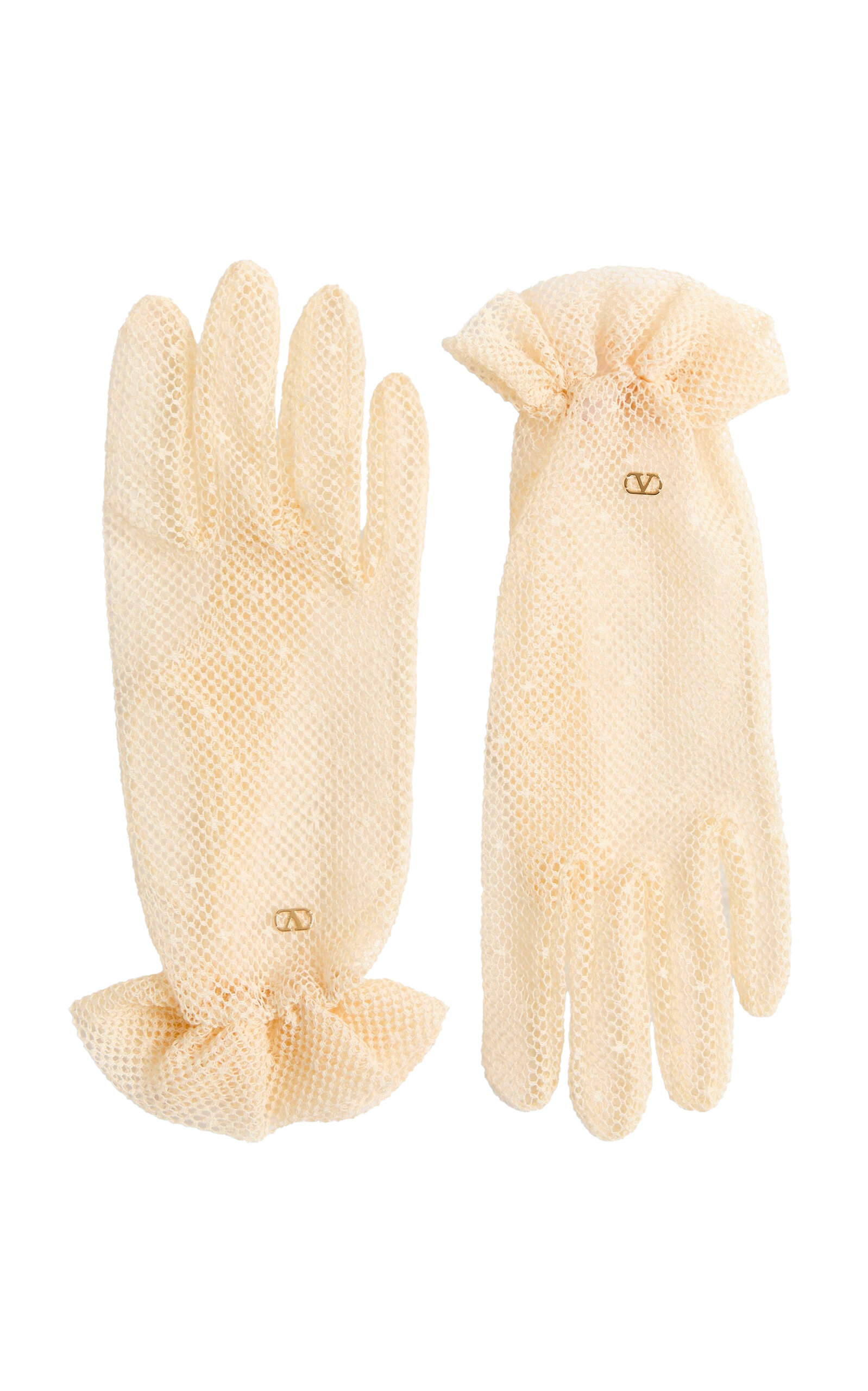 Valentino Garavani Vlogo Cotton-Blend Tulle Gloves - Women's Accessories