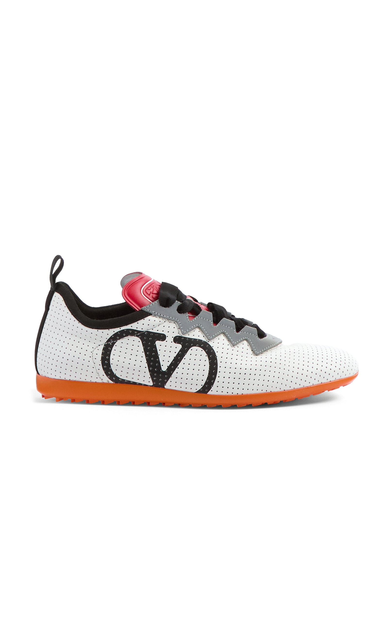 Valentino Chromathon Low-top Sneakers In Perforated Leather In Multi