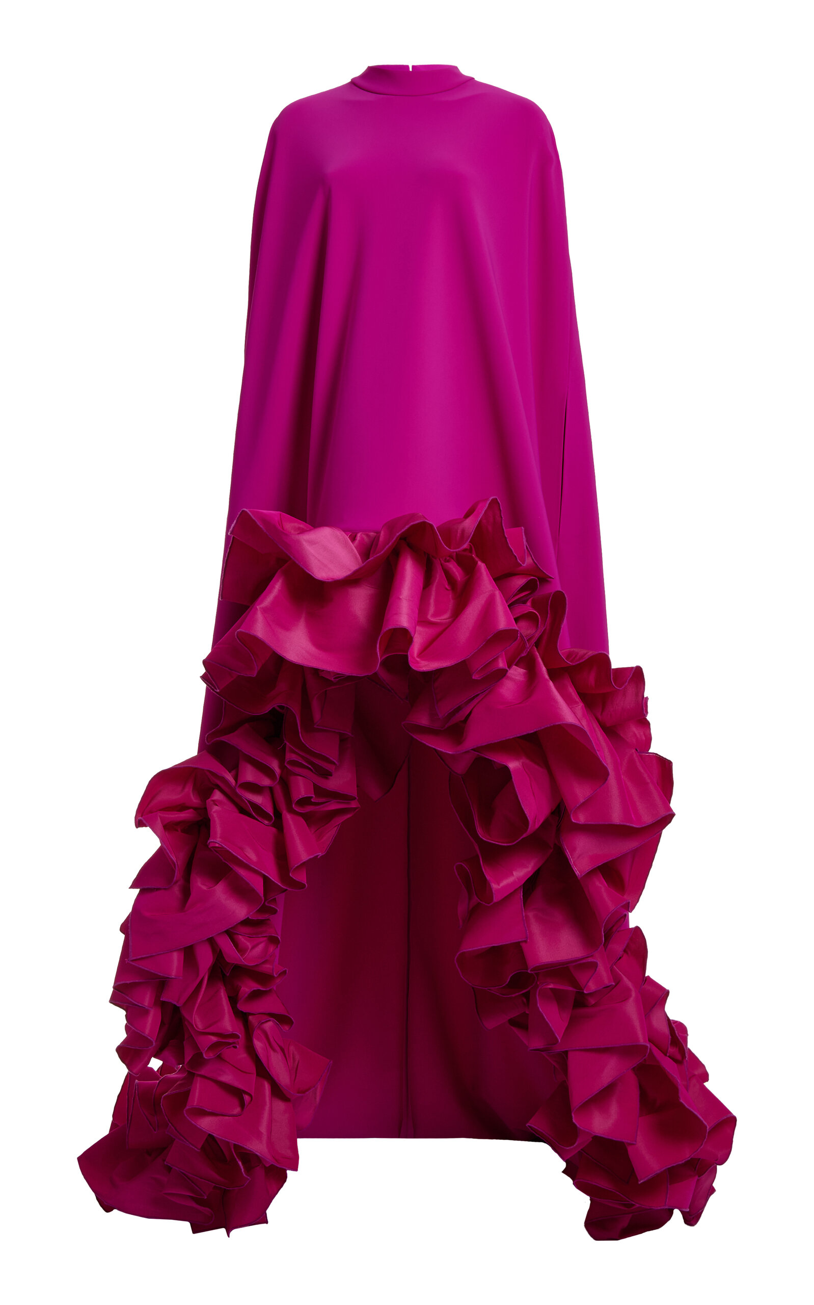 Greta Constantine Jasira Ruffled Trim A-line Gown In Pink