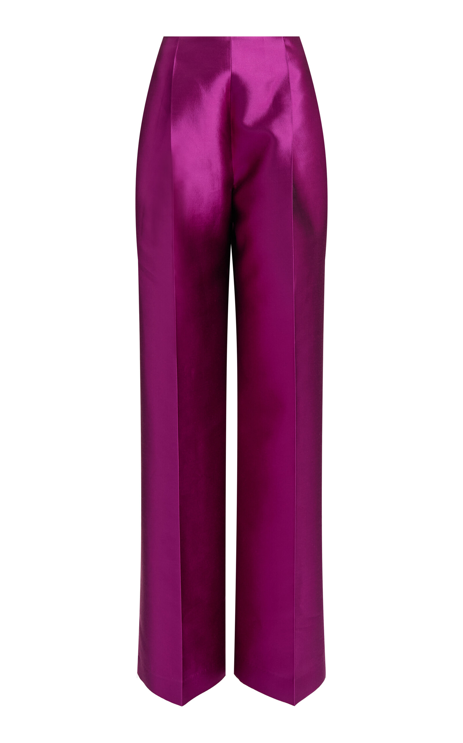 Greta Constantine Dionne Silk Wool Wide Leg Pants - Pink