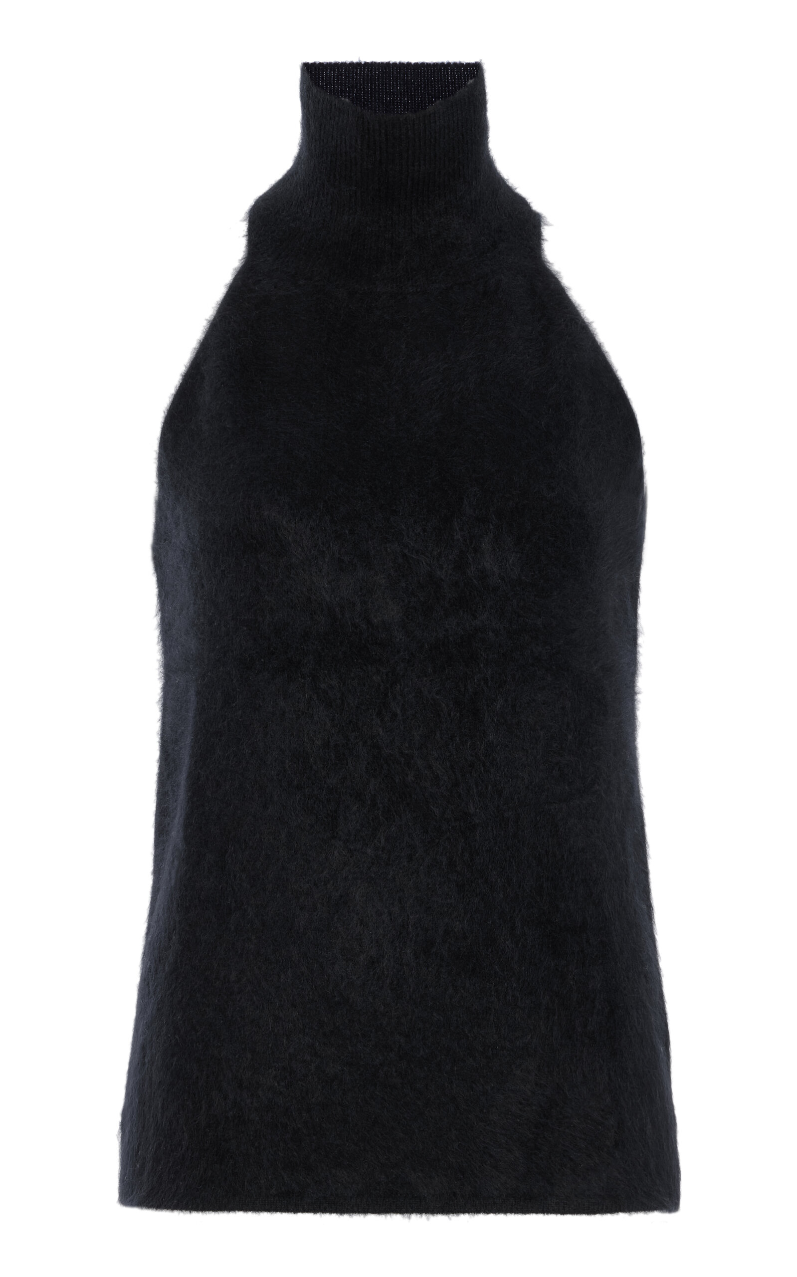 Lisa Yang Turtleneck Cashmere Tank Top In Black